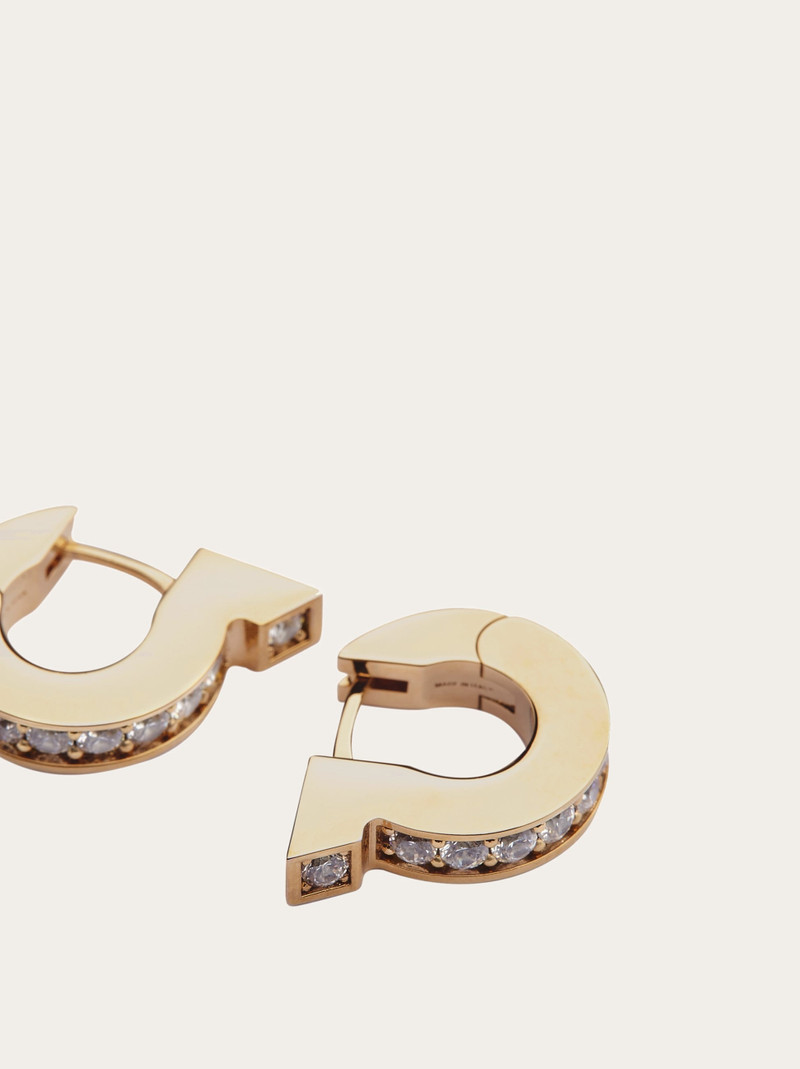 FERRAGAMO Gancini earrings with crystals outlook