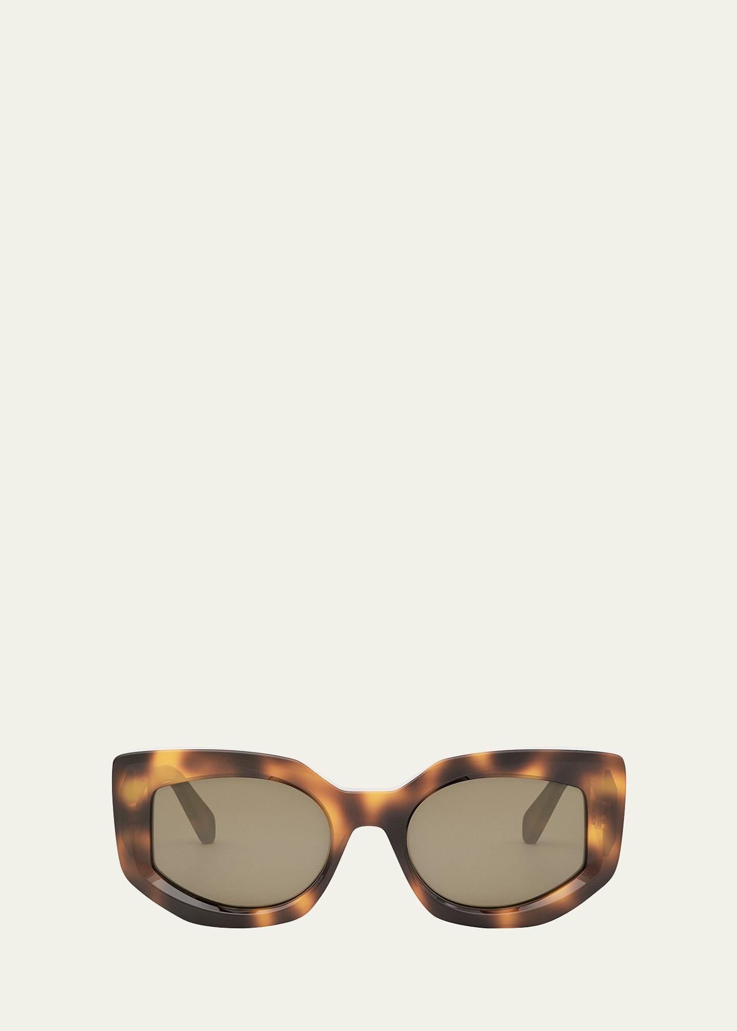 Beveled Acetate Cat-Eye Sunglasses - 1