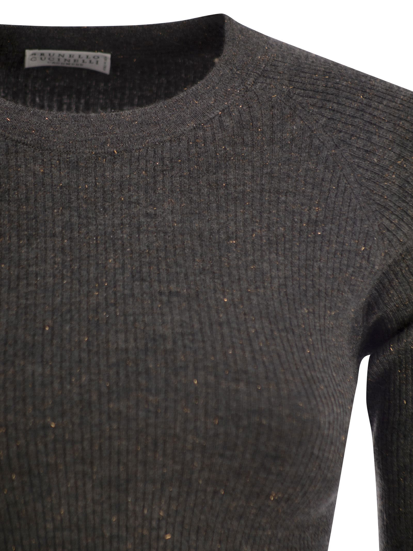 Brunello Cucinelli Women Sparkling Ribbed Cashmere Sweater - 4
