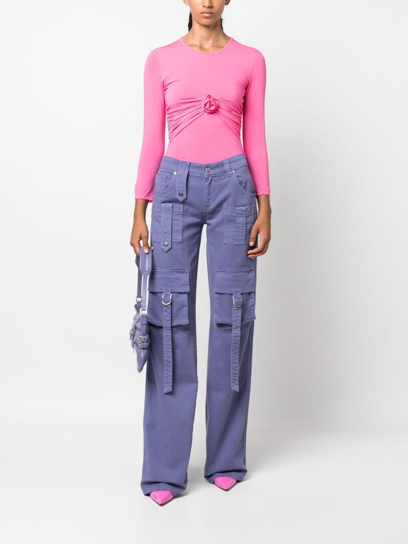 Blumarine straight-leg cargo jeans outlook