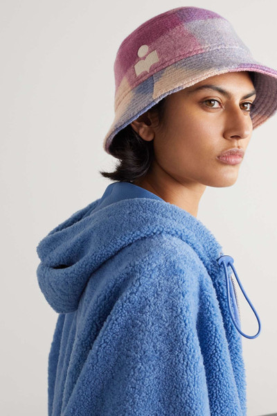 Isabel Marant Haley embroidered checked flannel bucket hat outlook