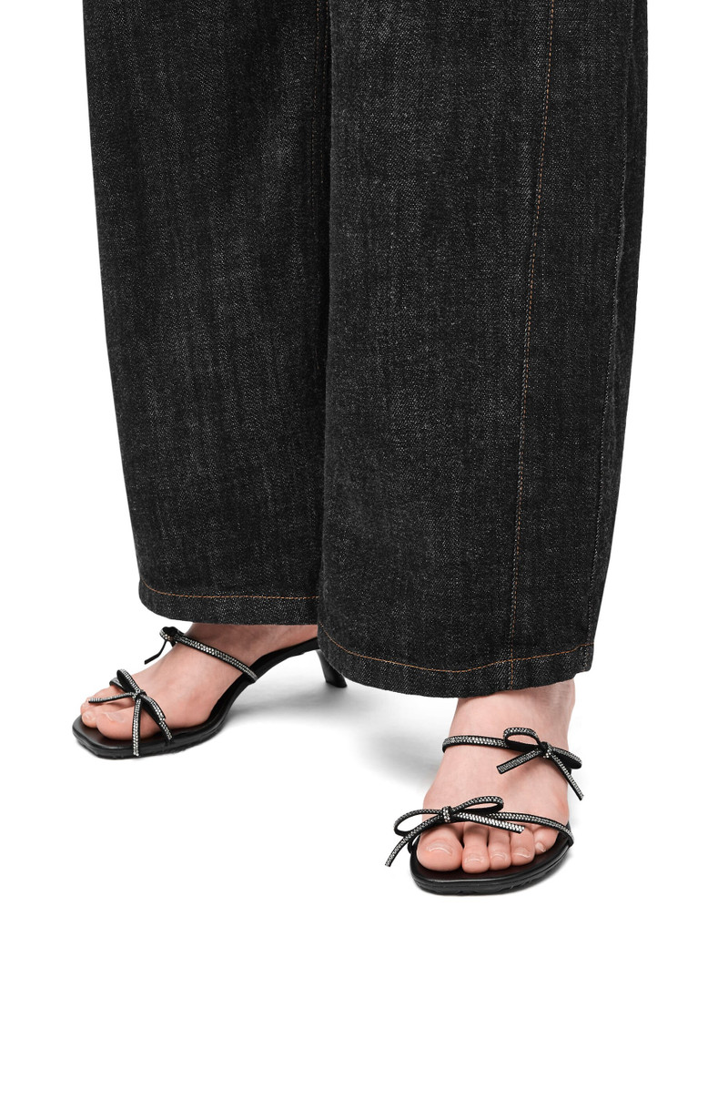 Loewe Petal sandal in suede and rhinestones outlook