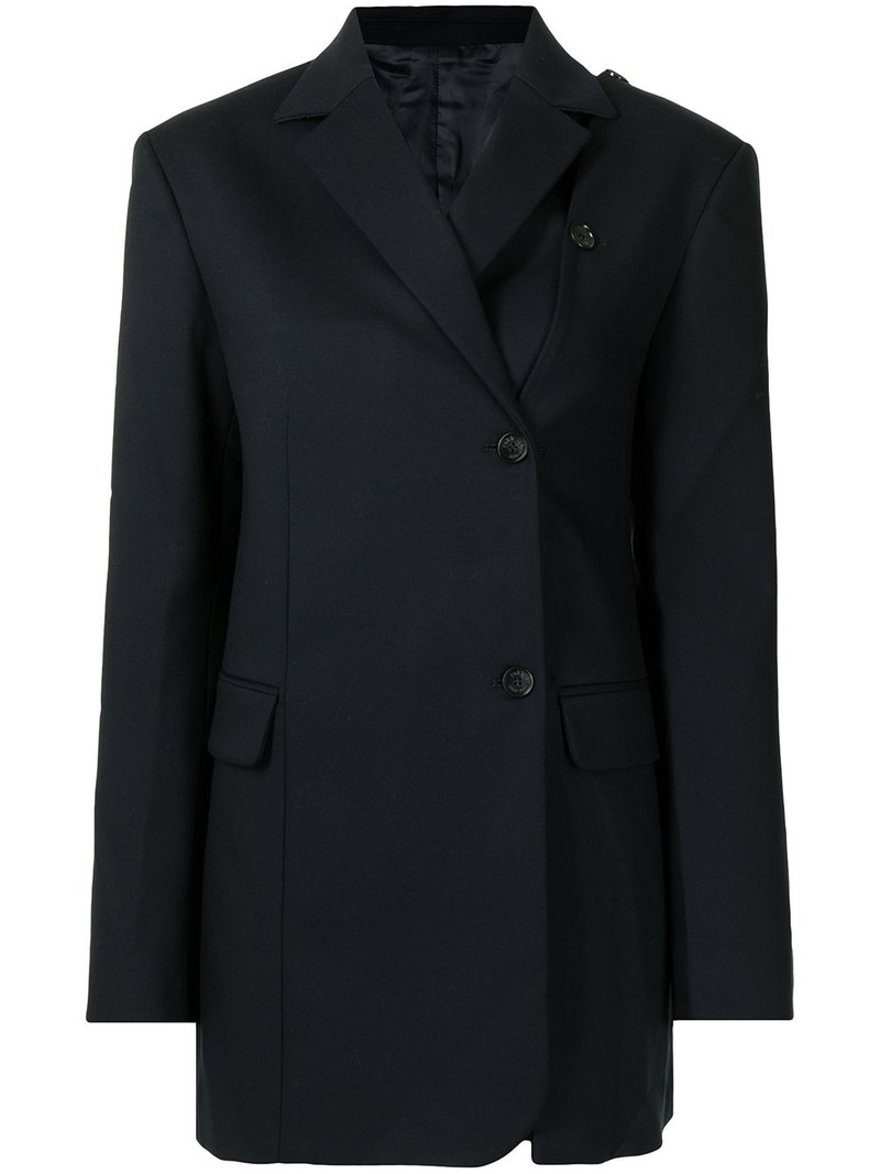 off-centre buttoned blazer 1