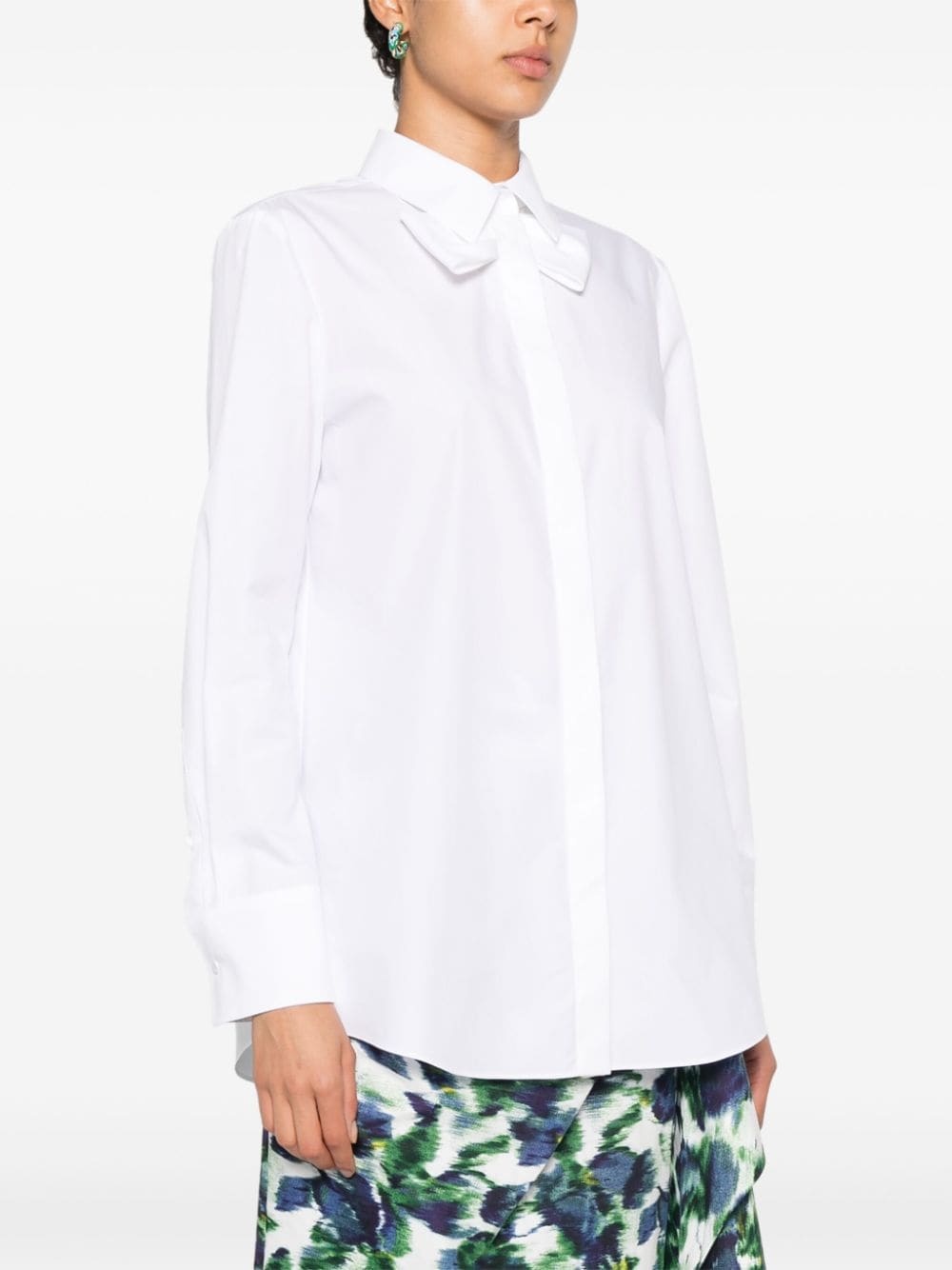 bow-detailed shirt - 3