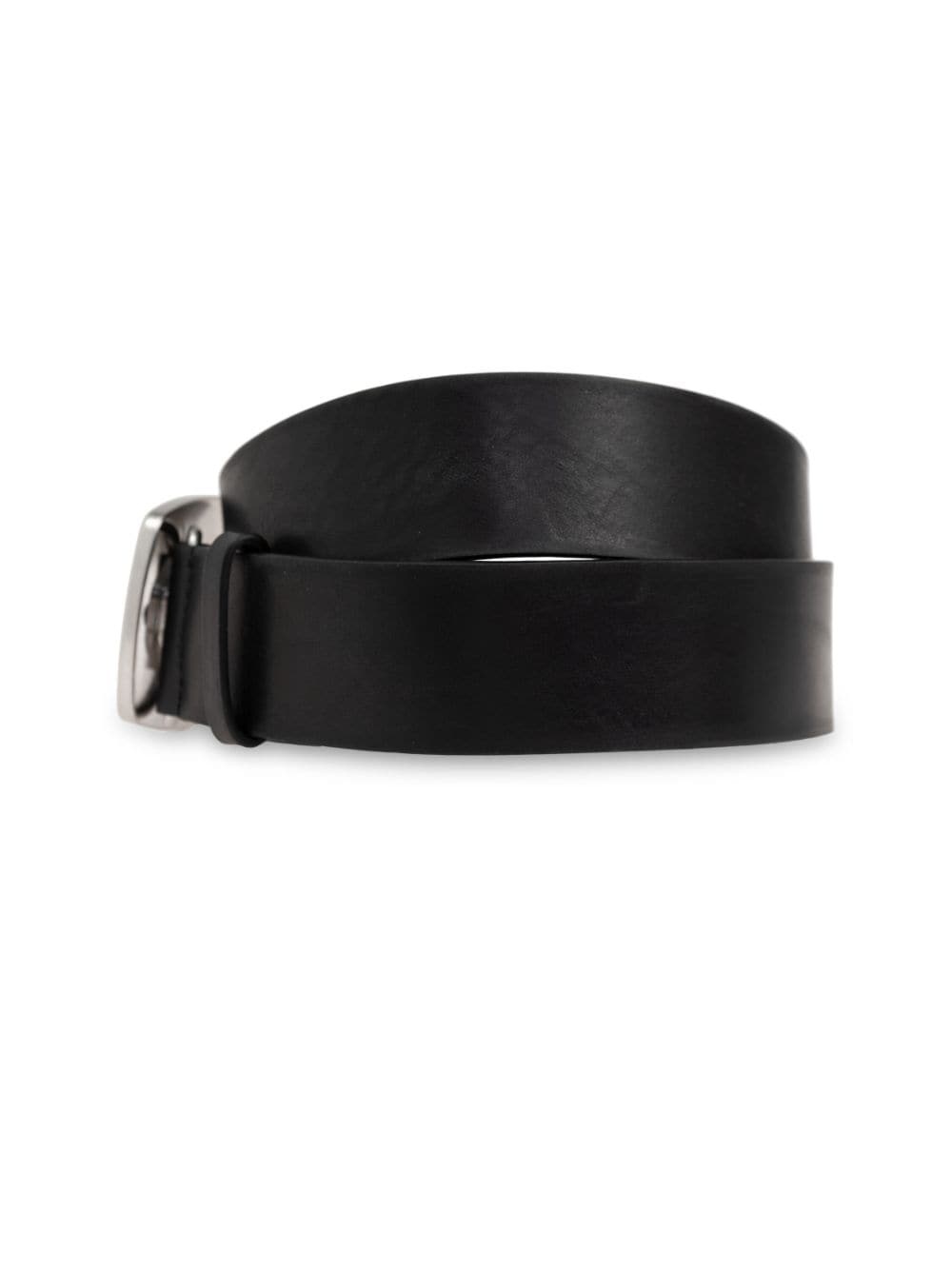 logo-engraved leather belt - 3