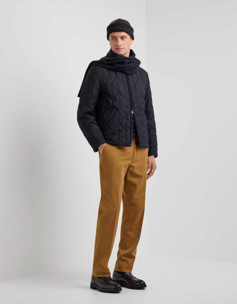 Canali GARMENT-DYED KHAKI COMFORT COTTON TWILL CHINOS outlook