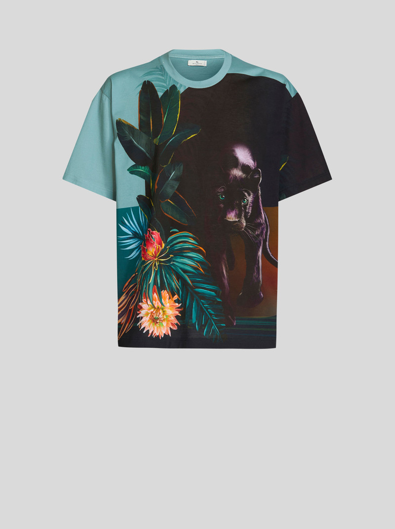COTTON T-SHIRT WITH PANTHER 1