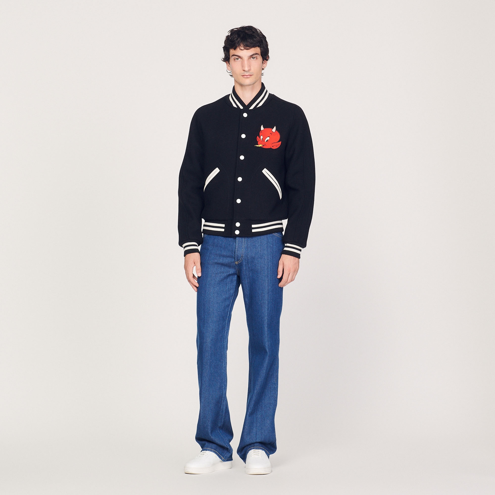 Hot Stuff wool cloth varsity jacket - 3