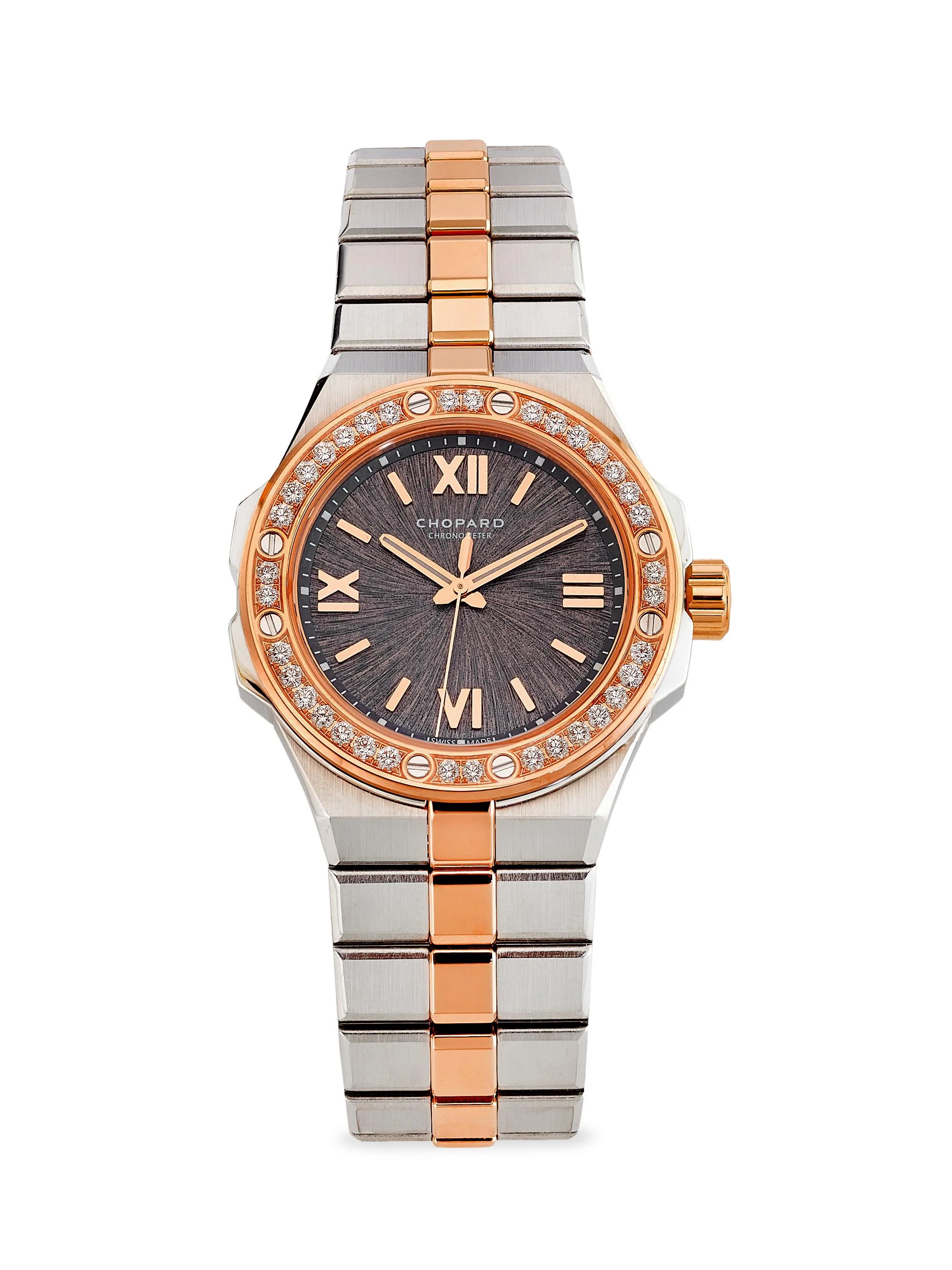 Women's Alpine Eagle Stainless Steel, 18K Rose Gold, & 0.57 TCW Diamond Bracelet Watch - Pink - 1