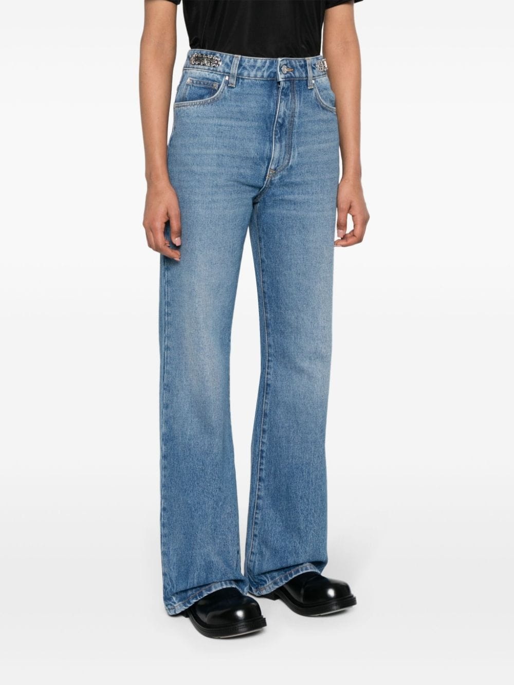 Signature high-rise straight-leg jeans - 3