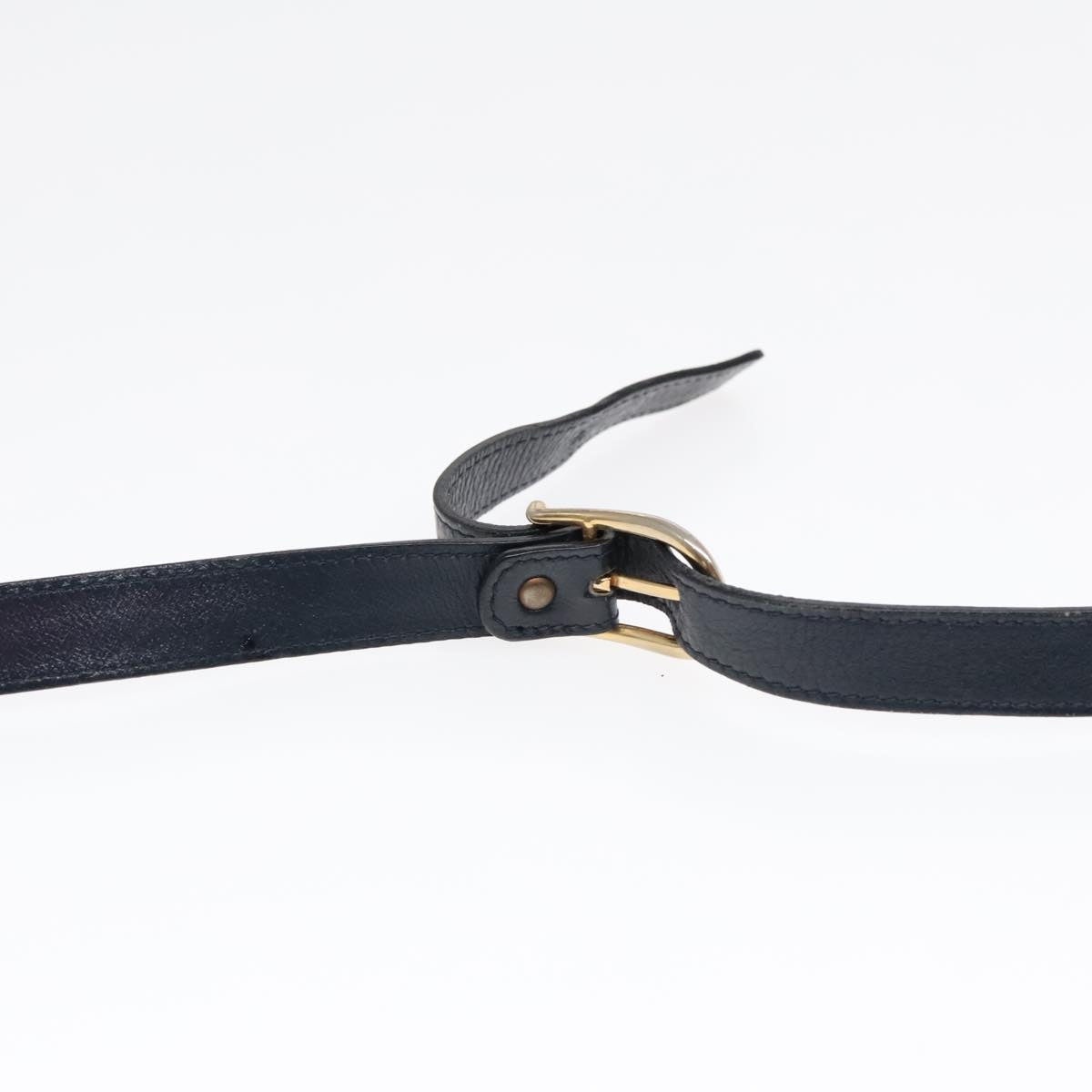 CELINE C Sulky Shoulder Bag Canvas Navy Gold - 8
