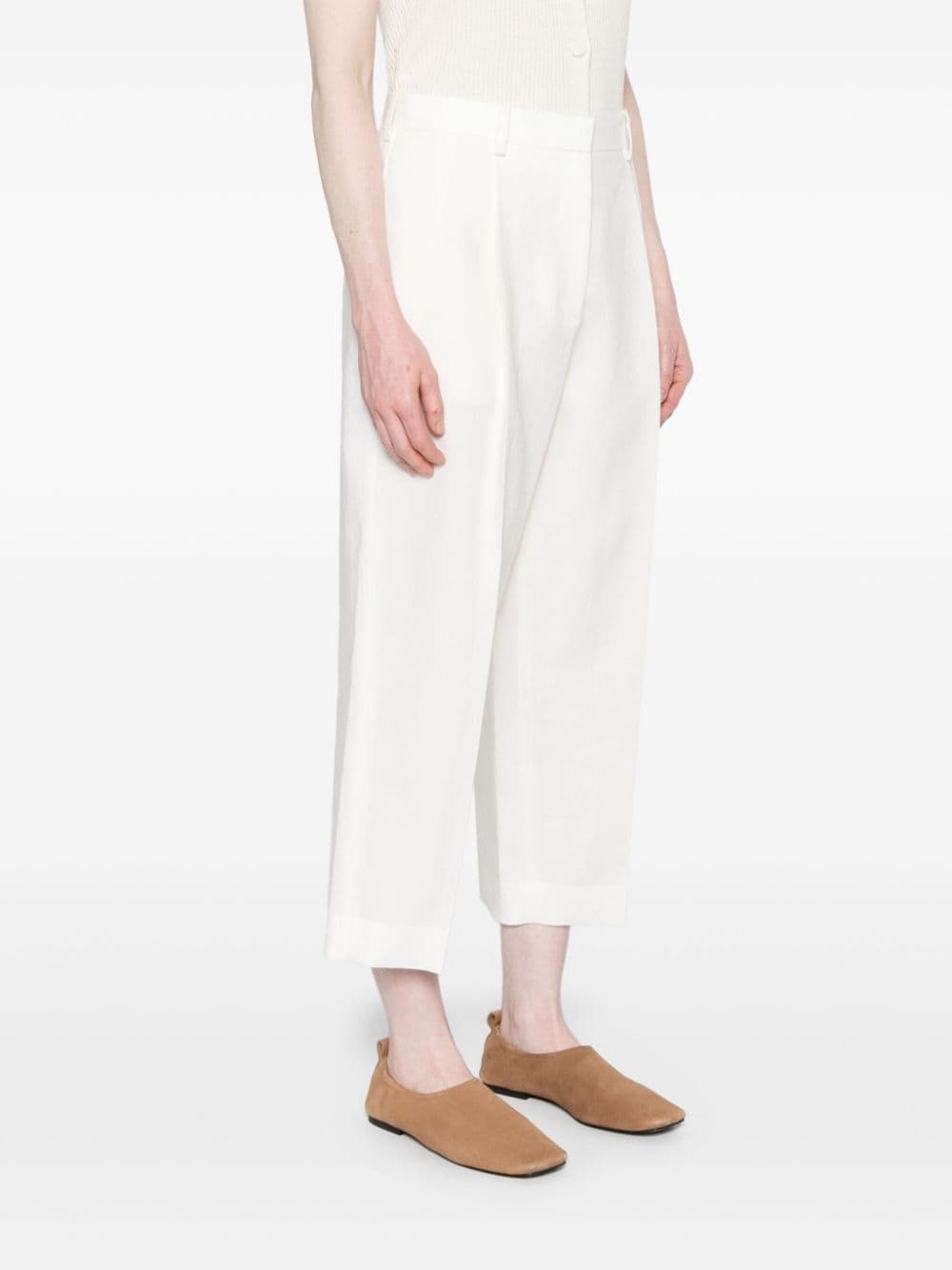 Tonnie pleat-detail cropped trousers - 3