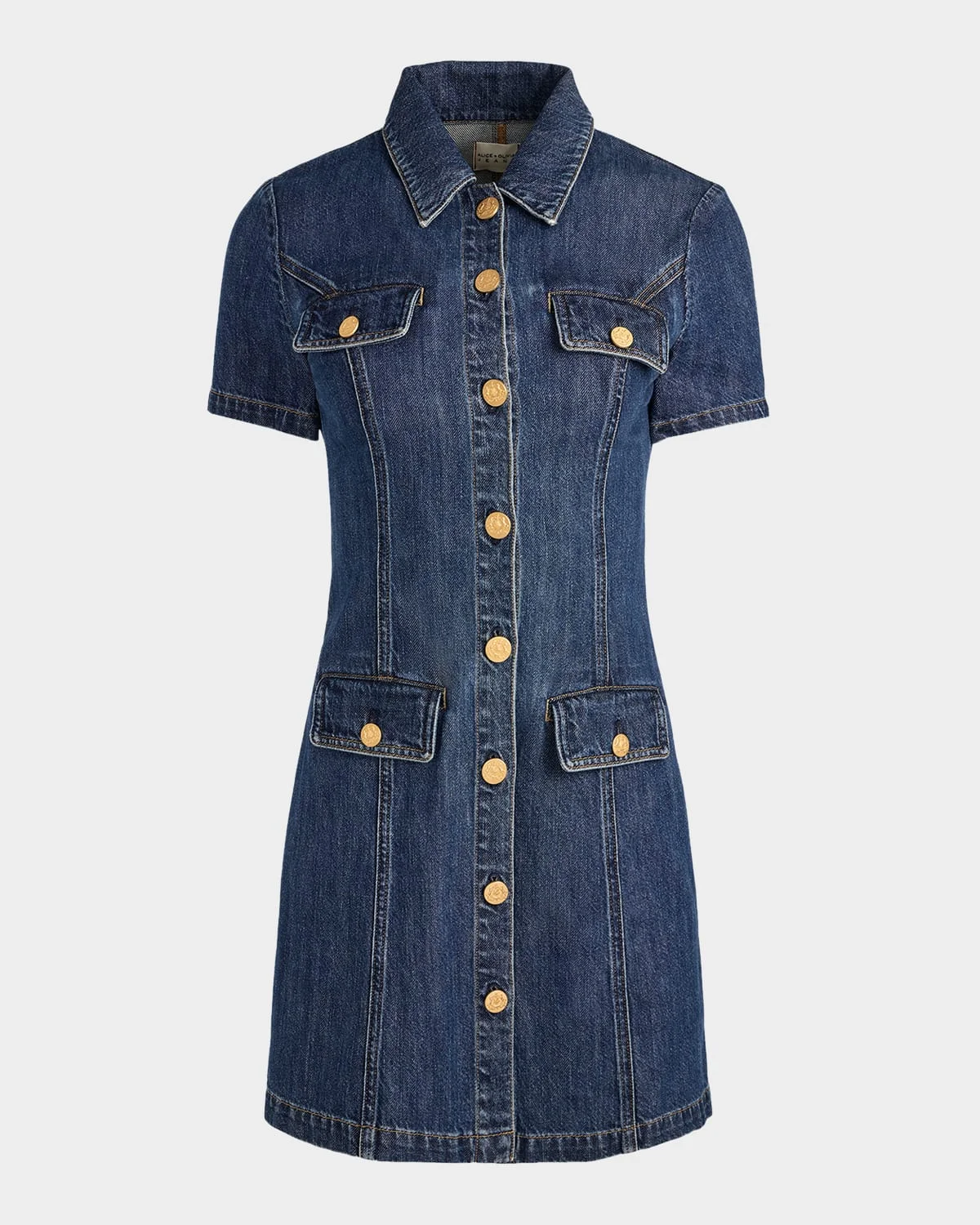 Jamie Collared Denim Shirtdress - 1