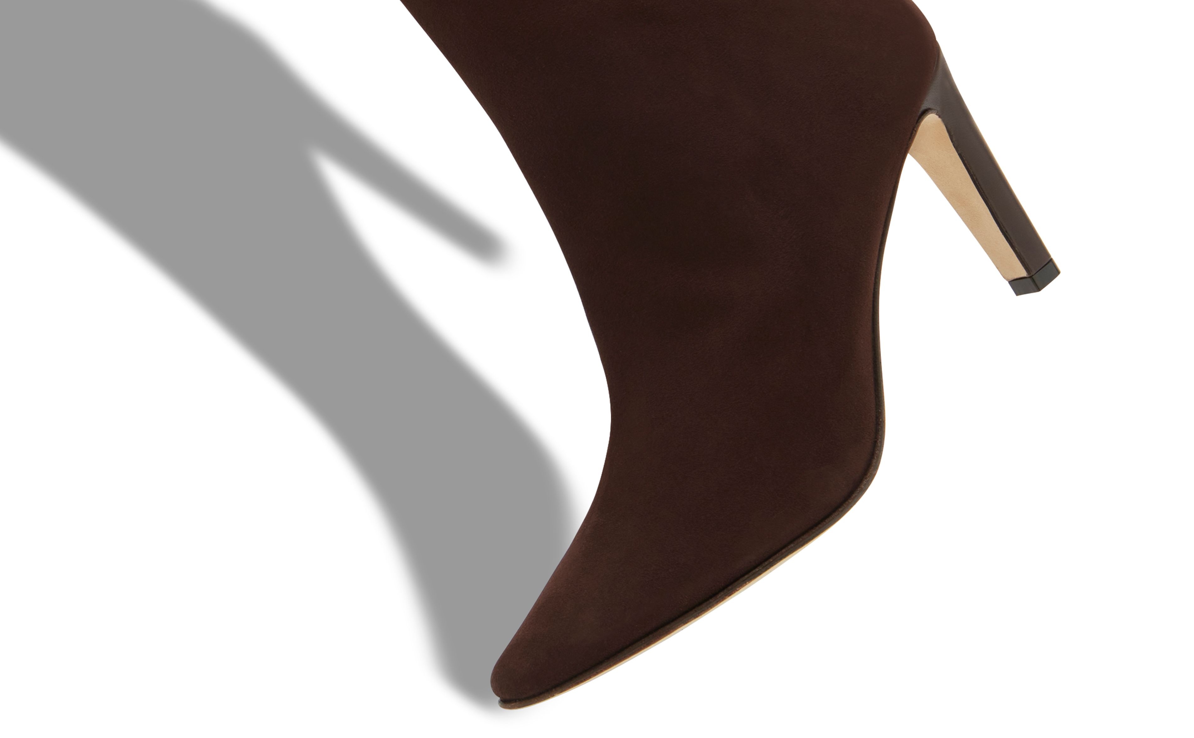 Dark Brown Suede Ankle Boots - 4