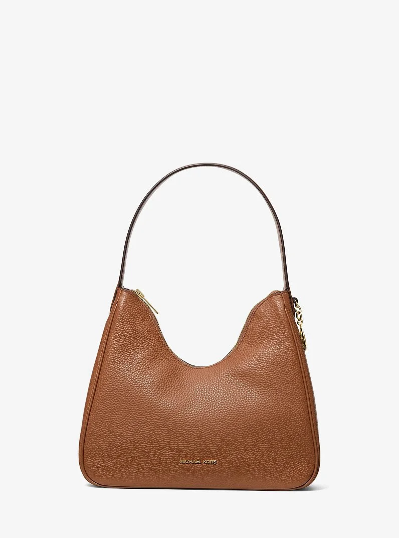 Nayla Small Pebbled Leather Hobo Shoulder Bag - 1