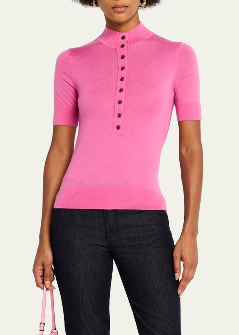 DEREK LAM 10 CROSBY Violette Mock-Neck Cashmere Sweater outlook