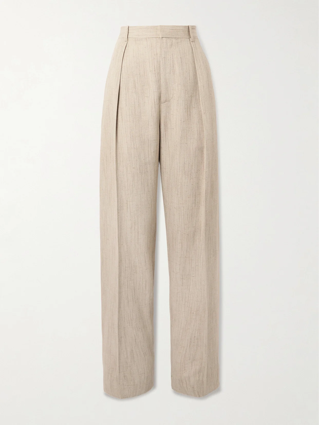 Pleated Canvas Tapered Pants - 1
