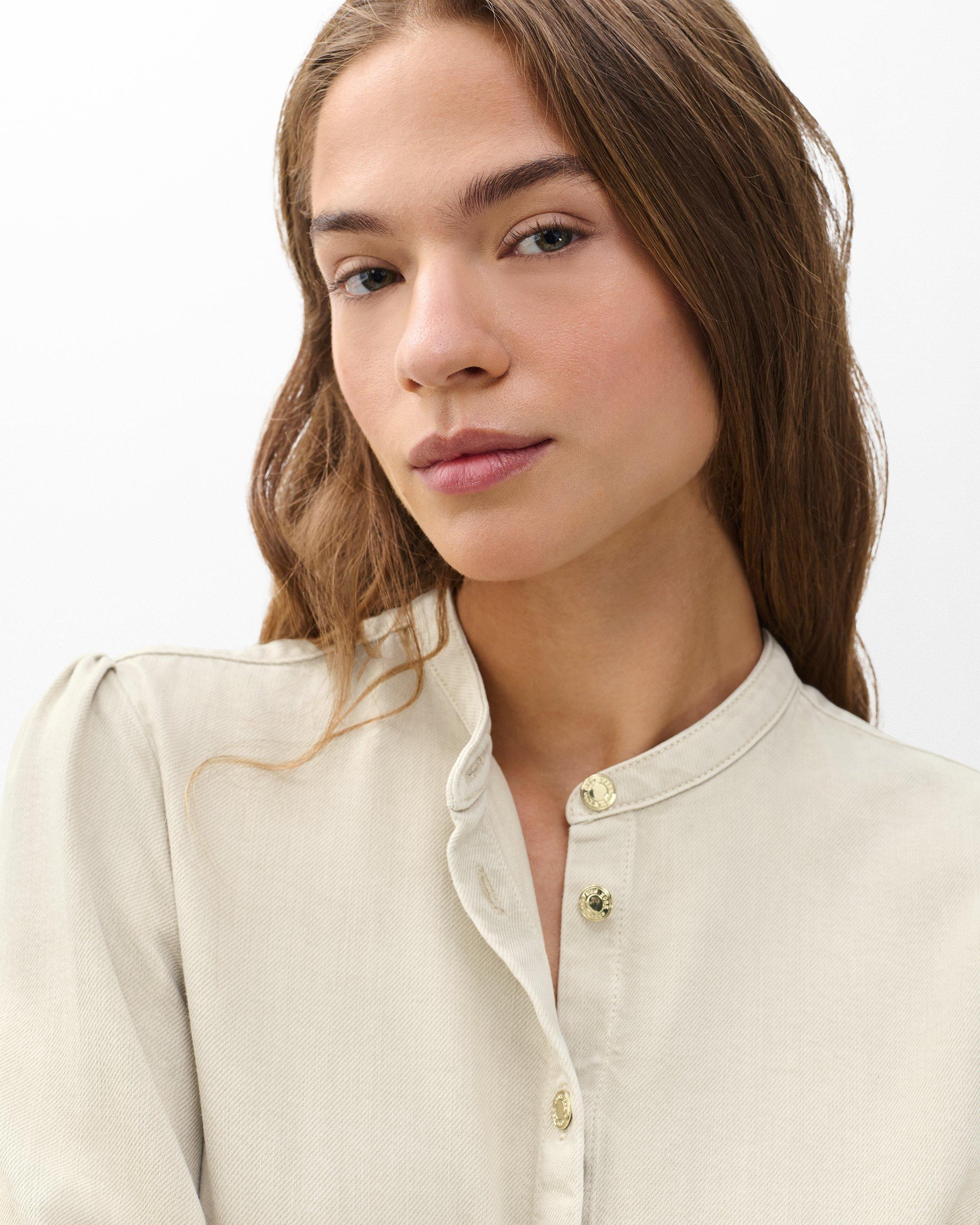 Sandra Denim Blouse
Ultra Featherweight in Sandstone - 5