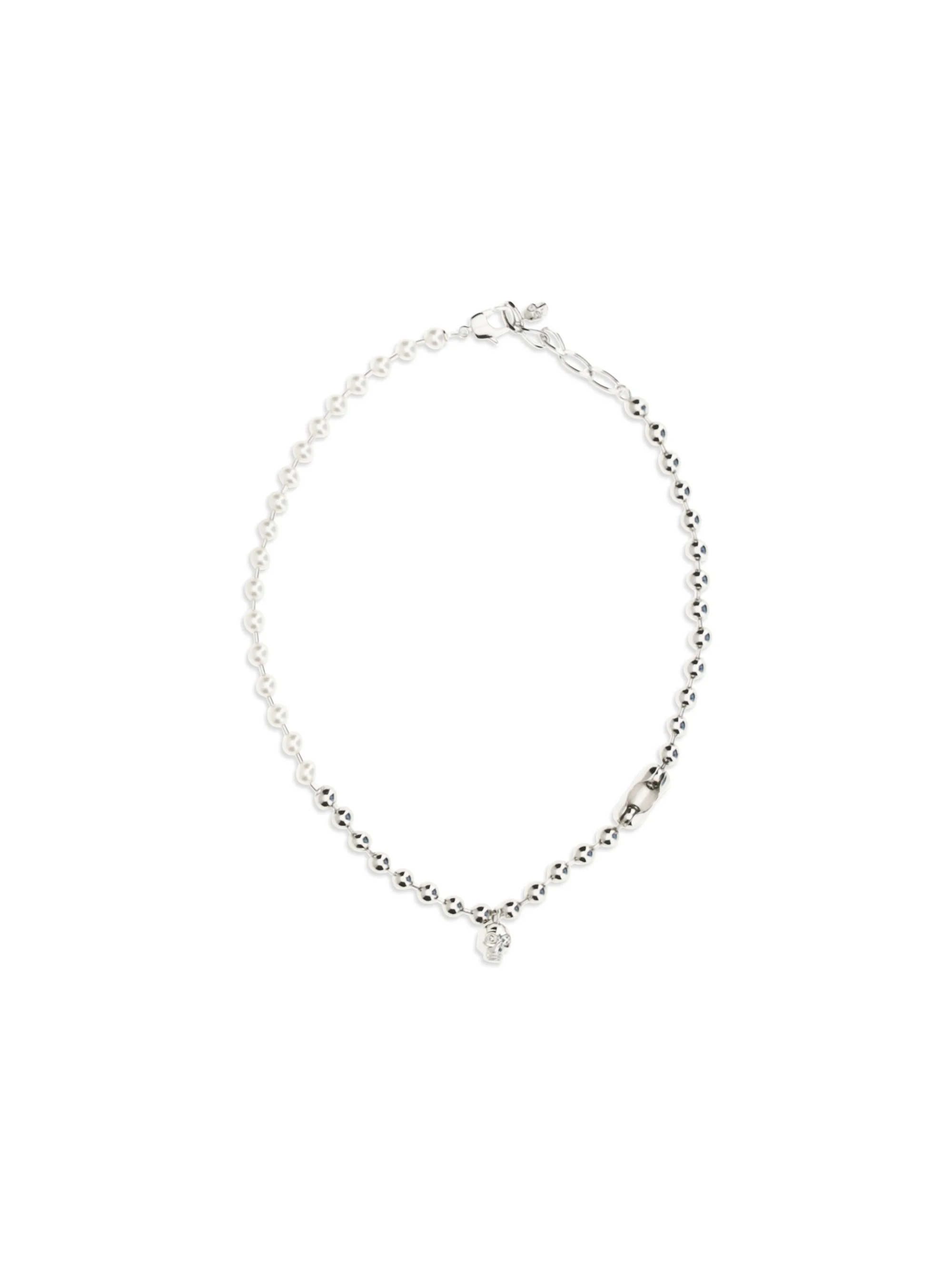 Alexander Mcqueen Pearl Skull Necklace - 1
