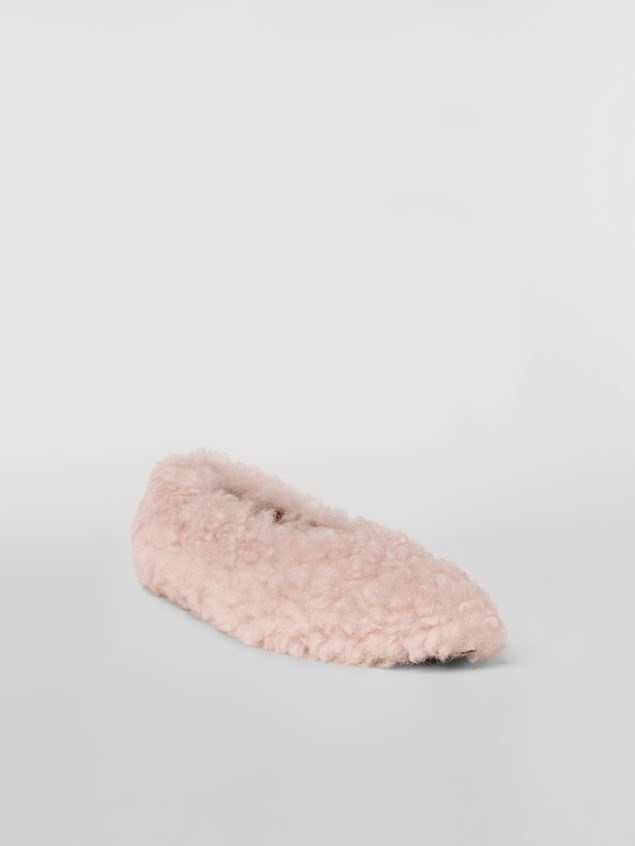 WHITE SHEARLING BALLERINA - 2