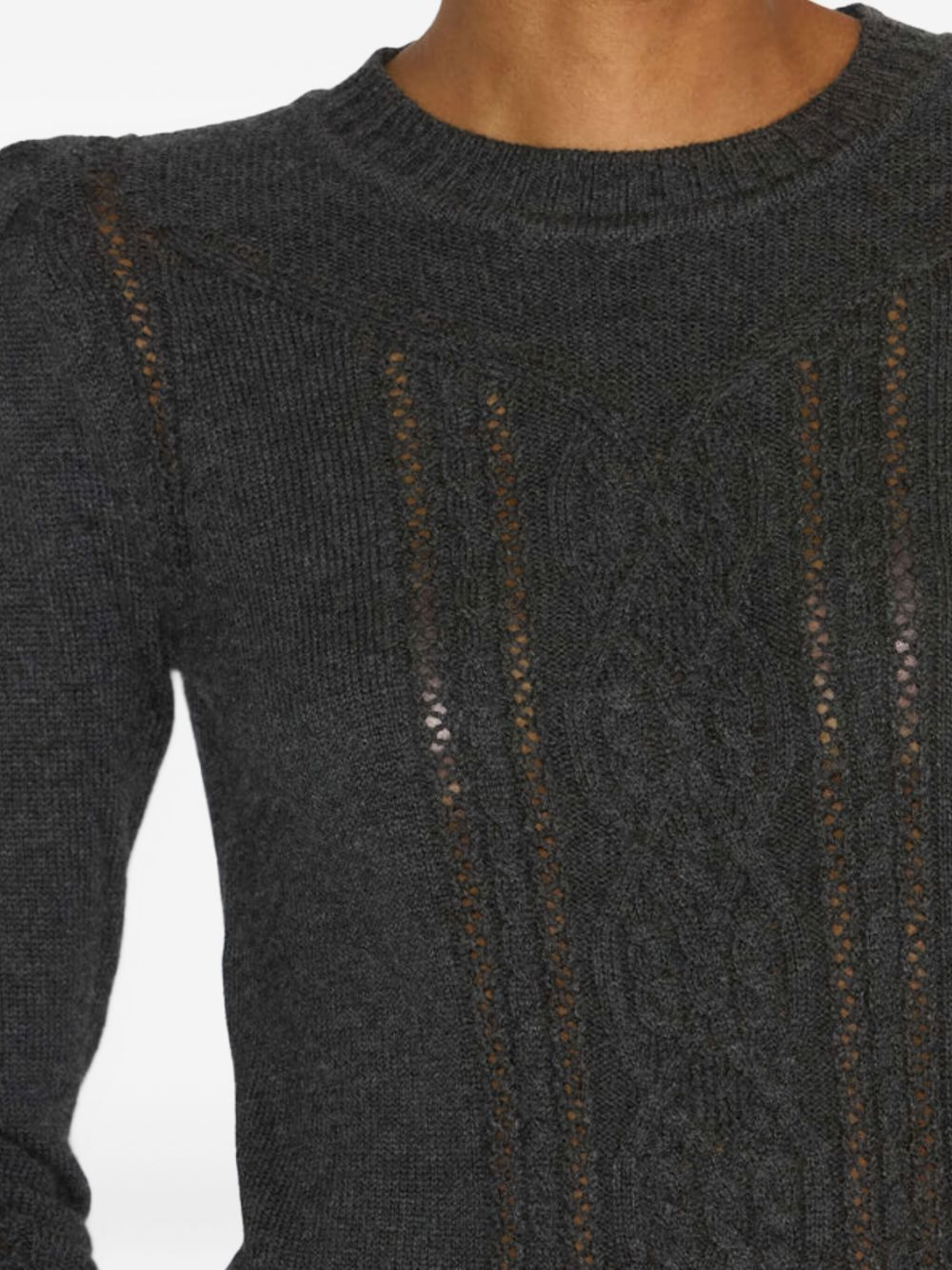 long-sleeves cable-knit sweater - 5