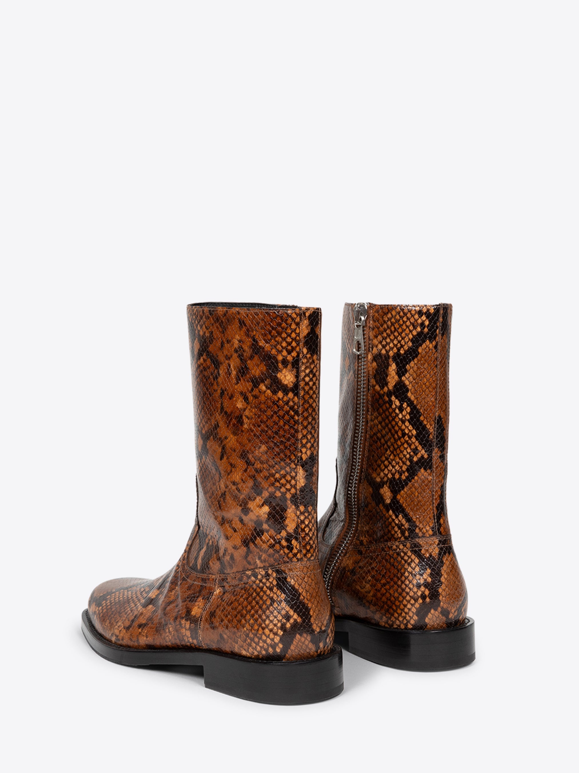 SNAKE PRINT BOOTS - 4