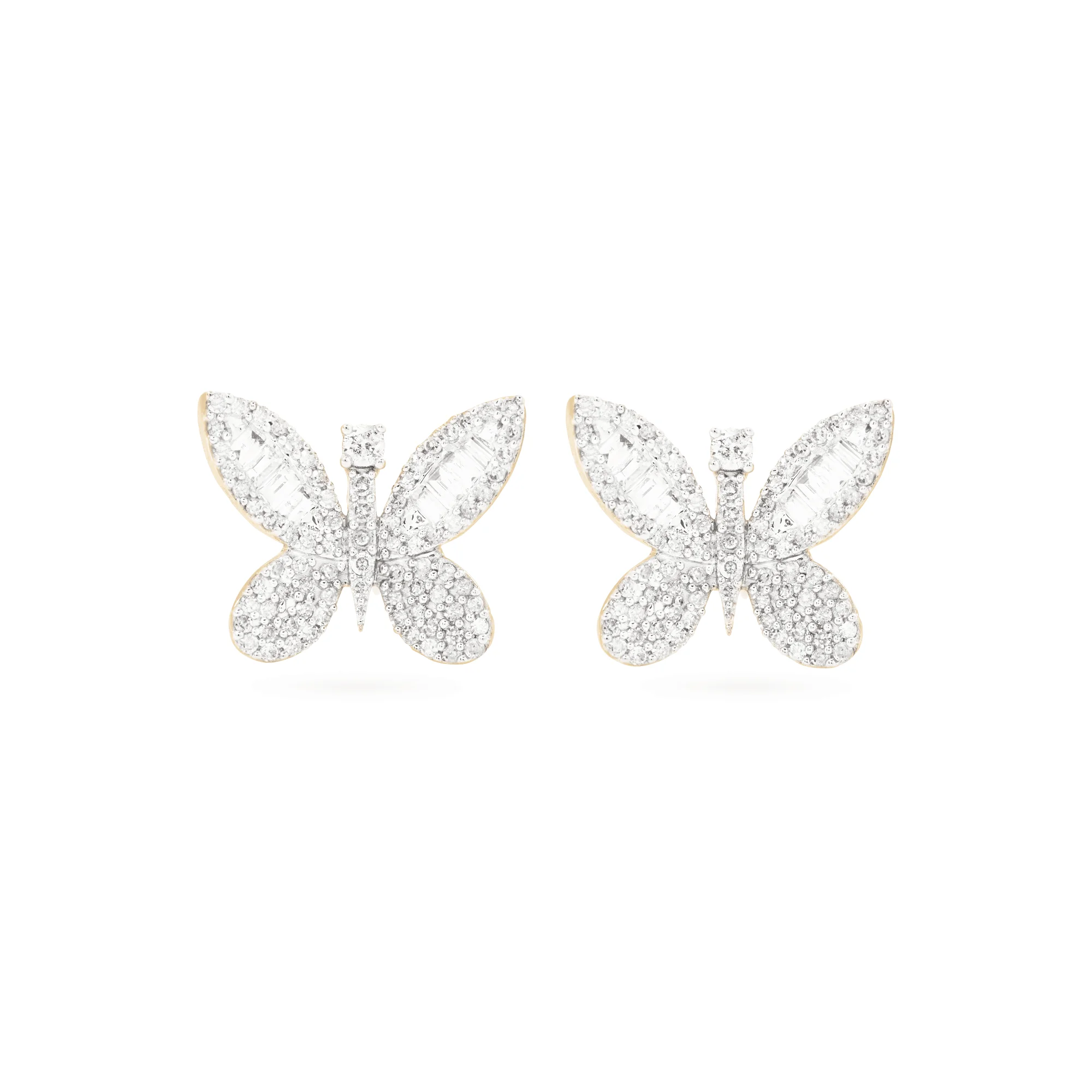 Jumbo Butterfly Diamond Studs - 1