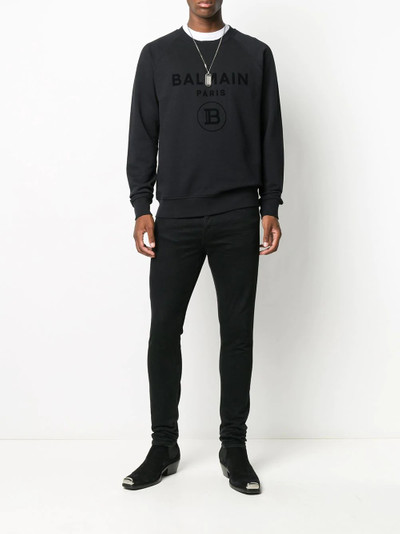 Balmain logo-print raglan sweatshirt outlook