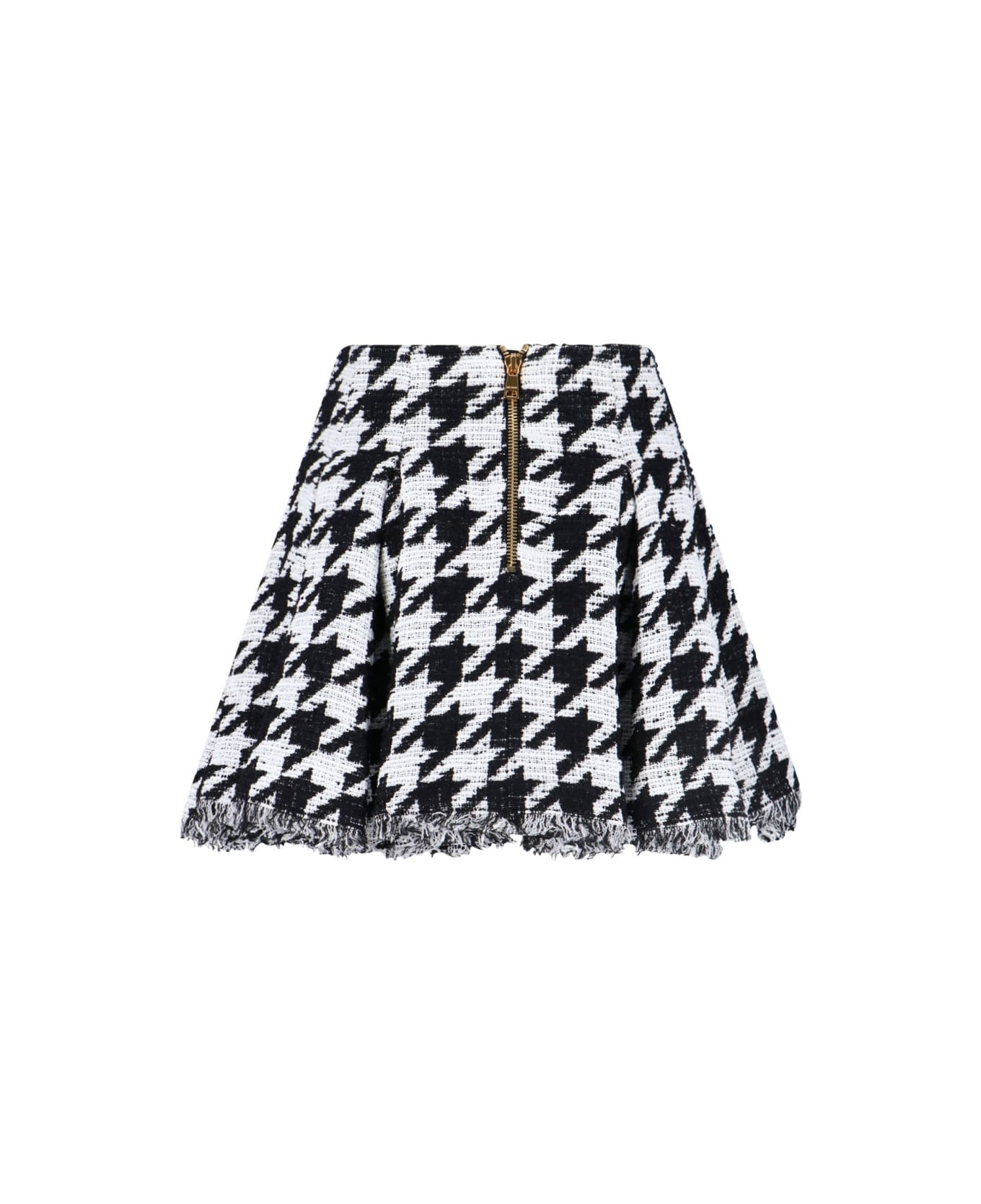 Houndstooth Mini Skirt - 2