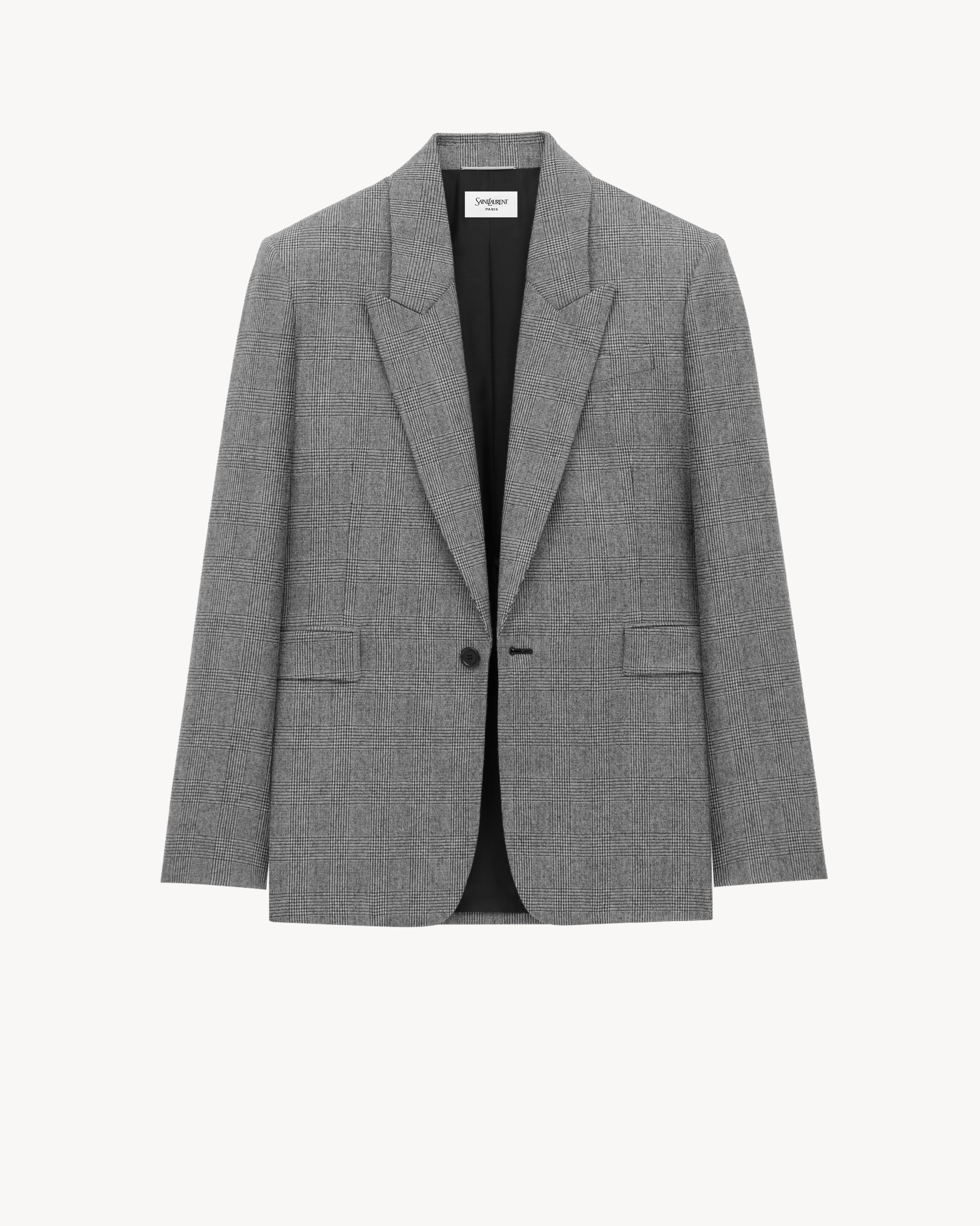 JACKET IN PRINCE OF WALES WOOL FLANNEL - 2