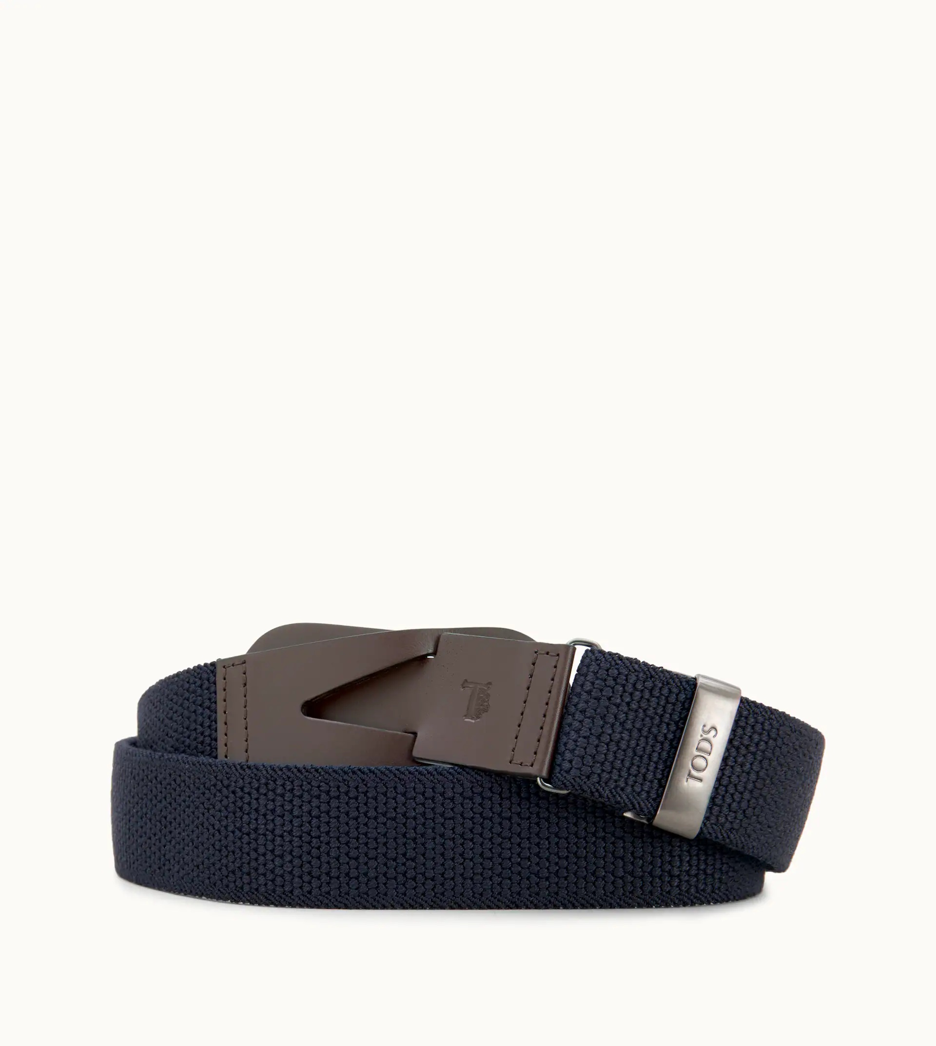 BELT IN CANVAS AND LEATHER - BLUE - 2