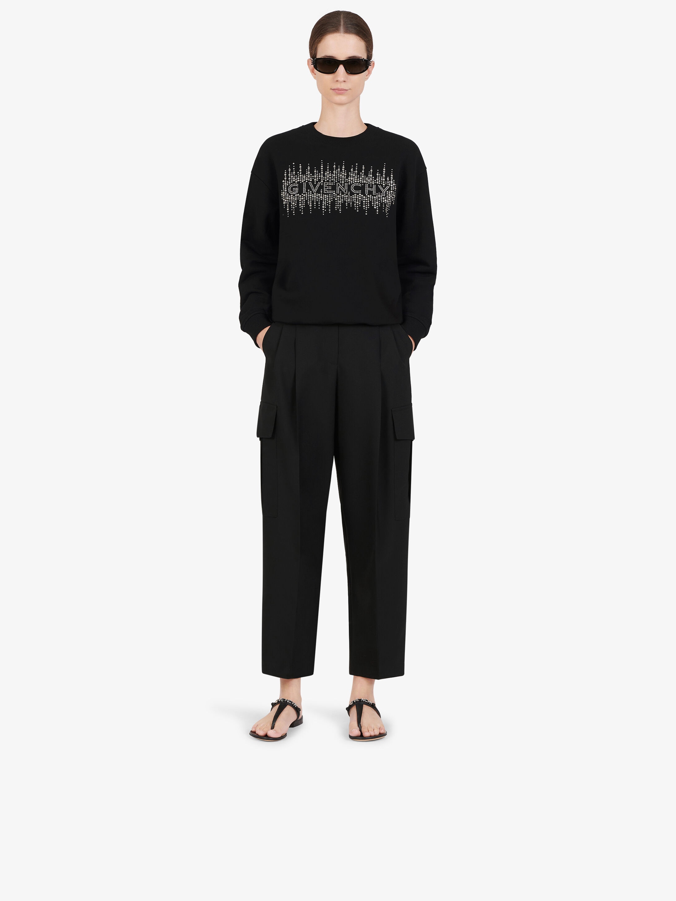 GIVENCHY crytals embroidered sweatshirt - 2