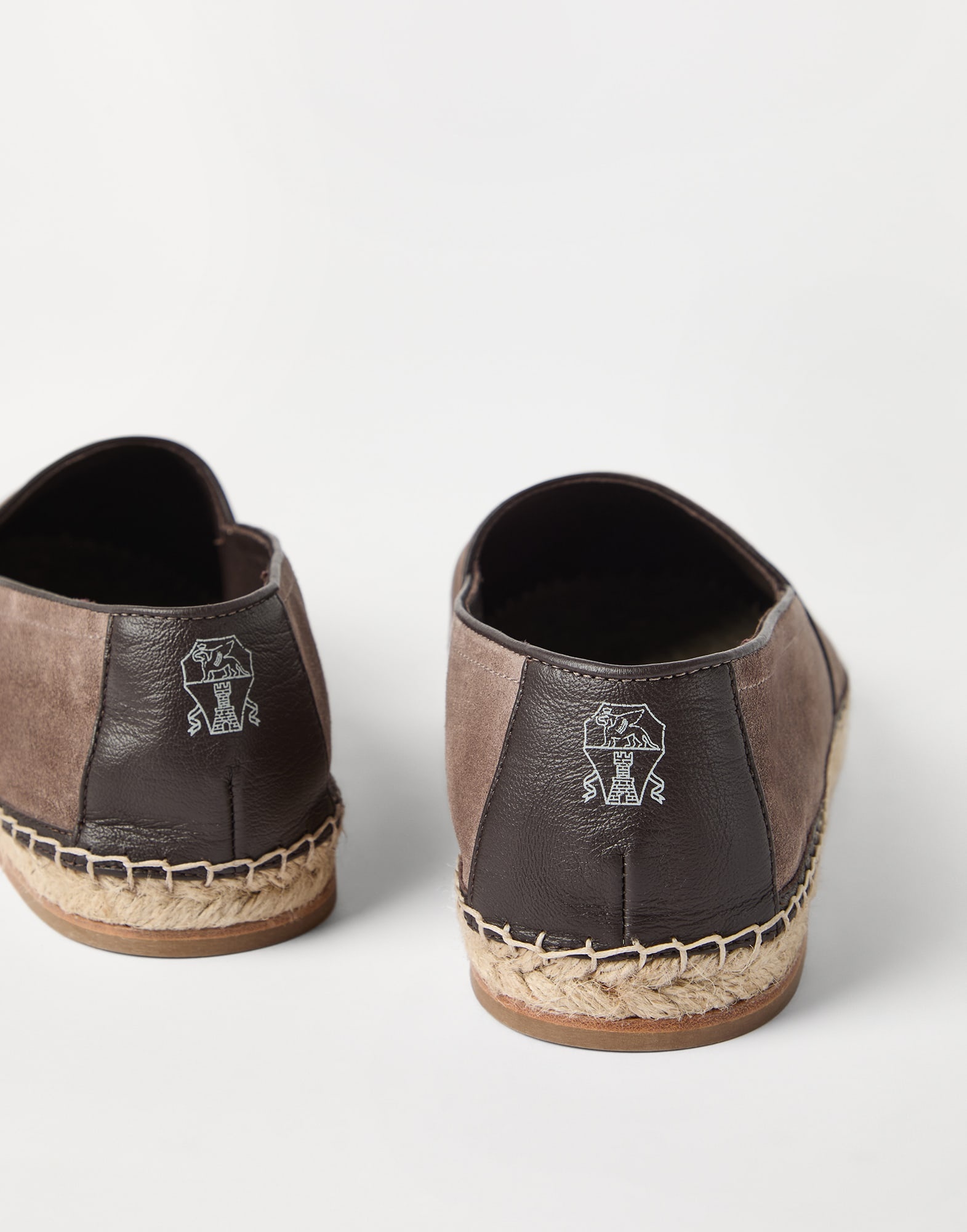 Washed suede espadrilles with piping - 3