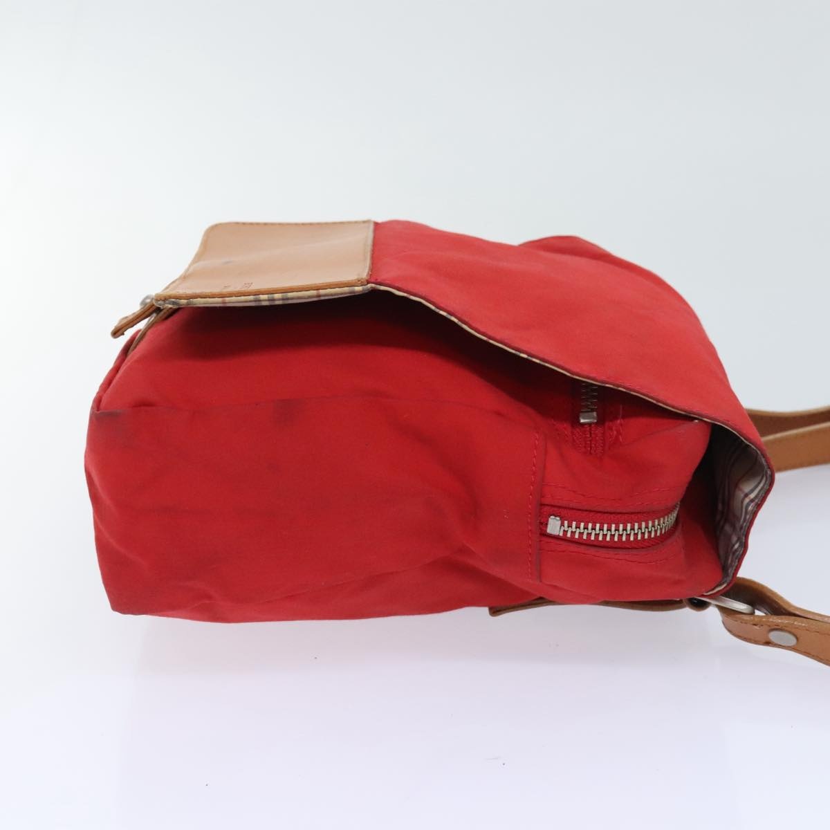 Burberry Shoulder Bag Nylon Red - 4