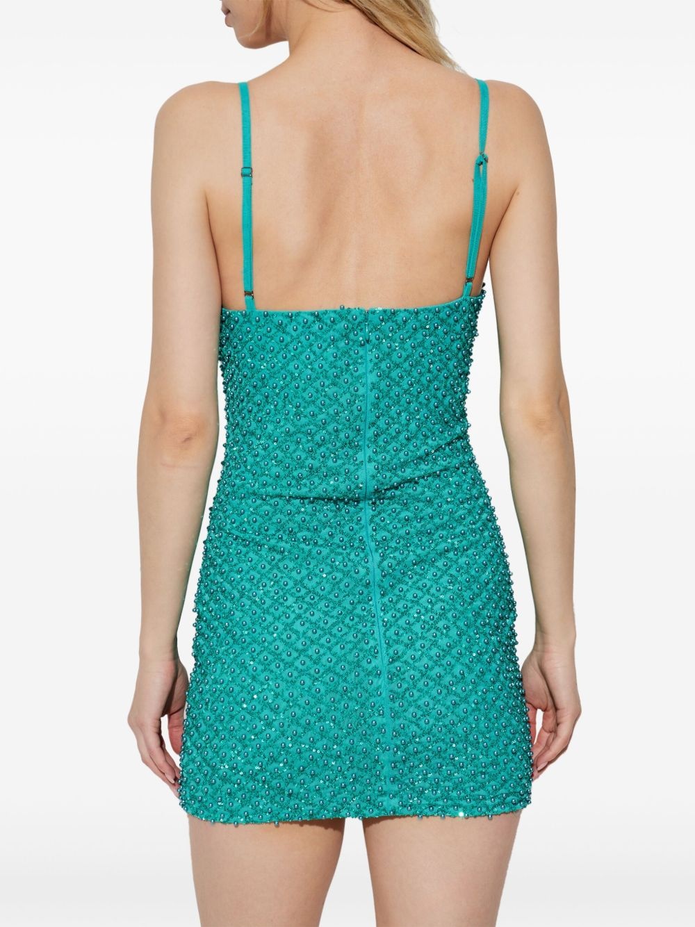 rhinestone-embellished mini dress - 4