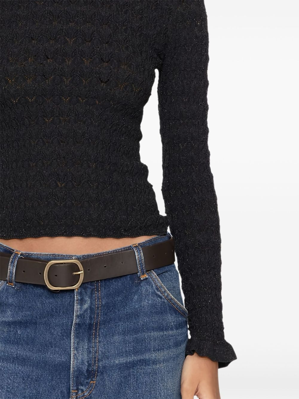 Ruby textured ruffled sleeve sweater - 2