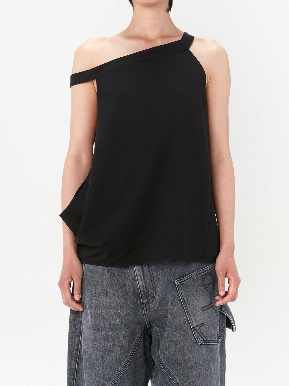 asymmetric draped top - 3