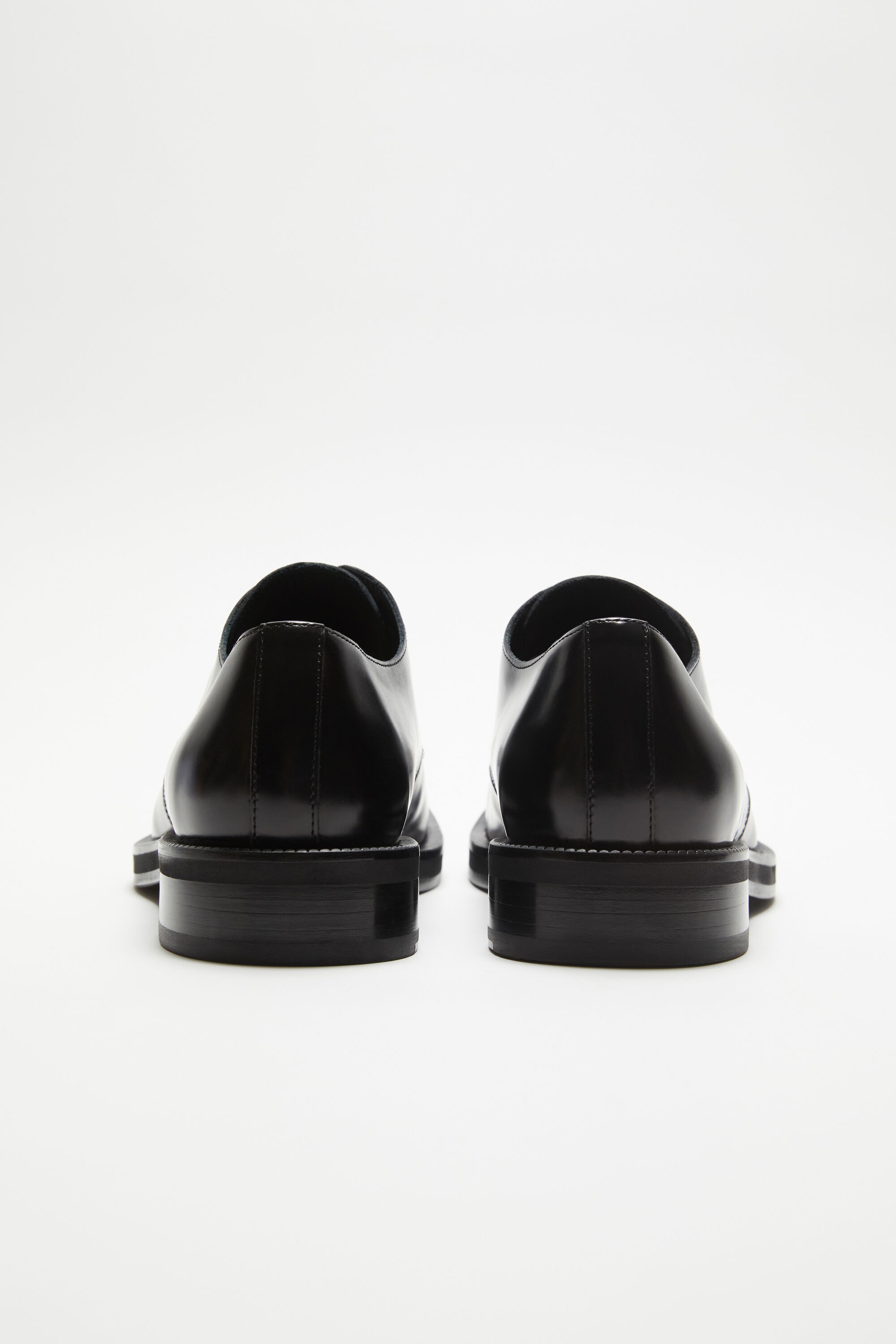Leather derby shoes - Black/black - 4