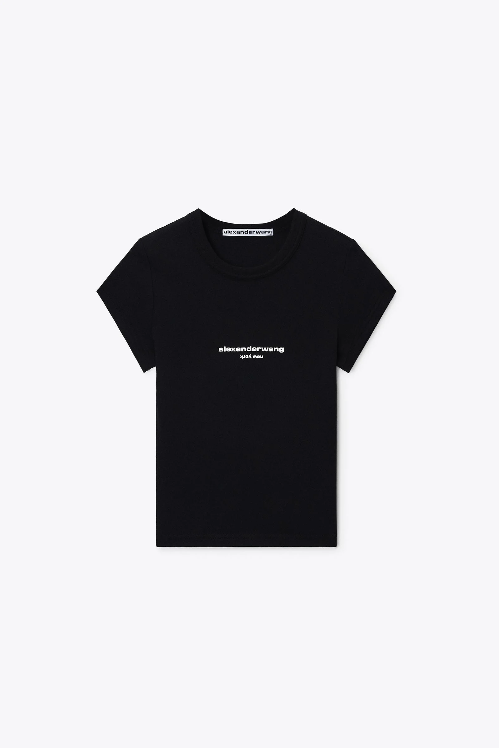 logo print fitted tee - 1
