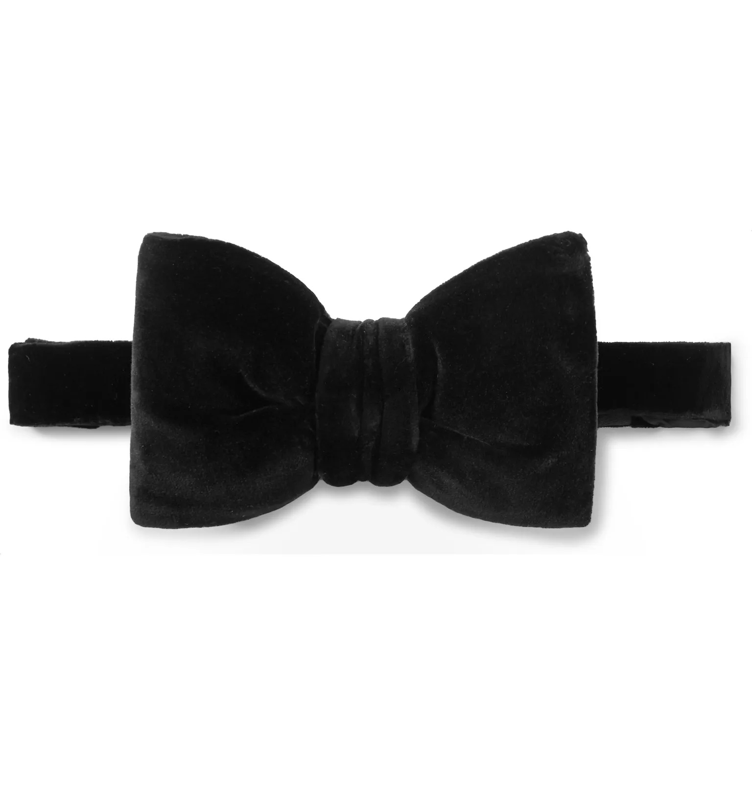 Pre-Tied Cotton-Velvet Bow Tie - 4