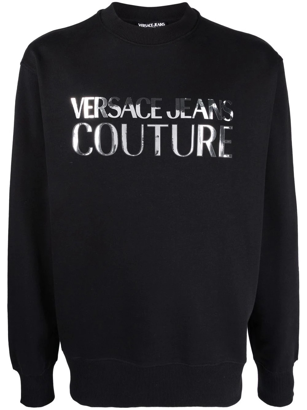 logo-print metallic sweatshirt - 1