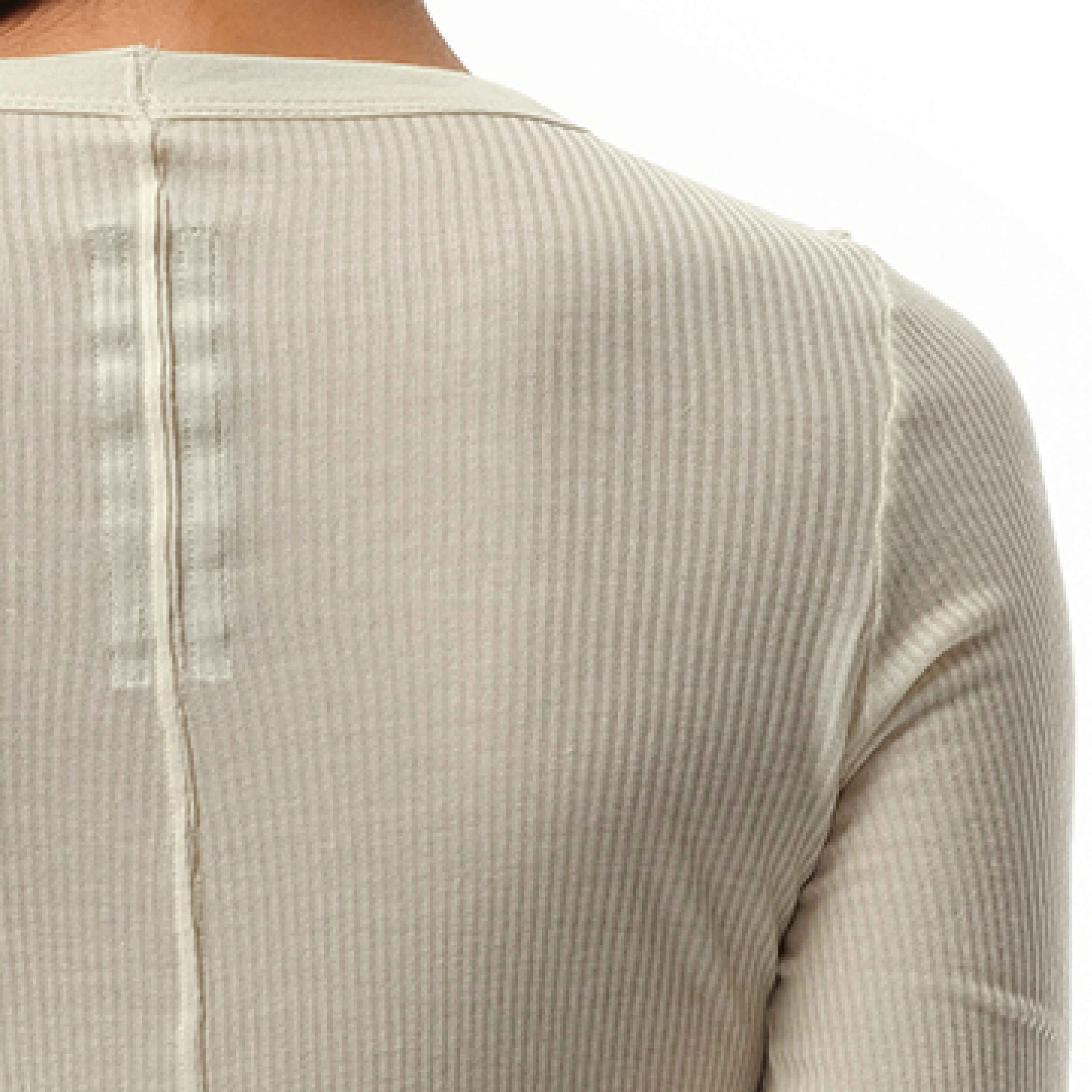 Rib Long Sleeve T-Shirt in Dinge - 3