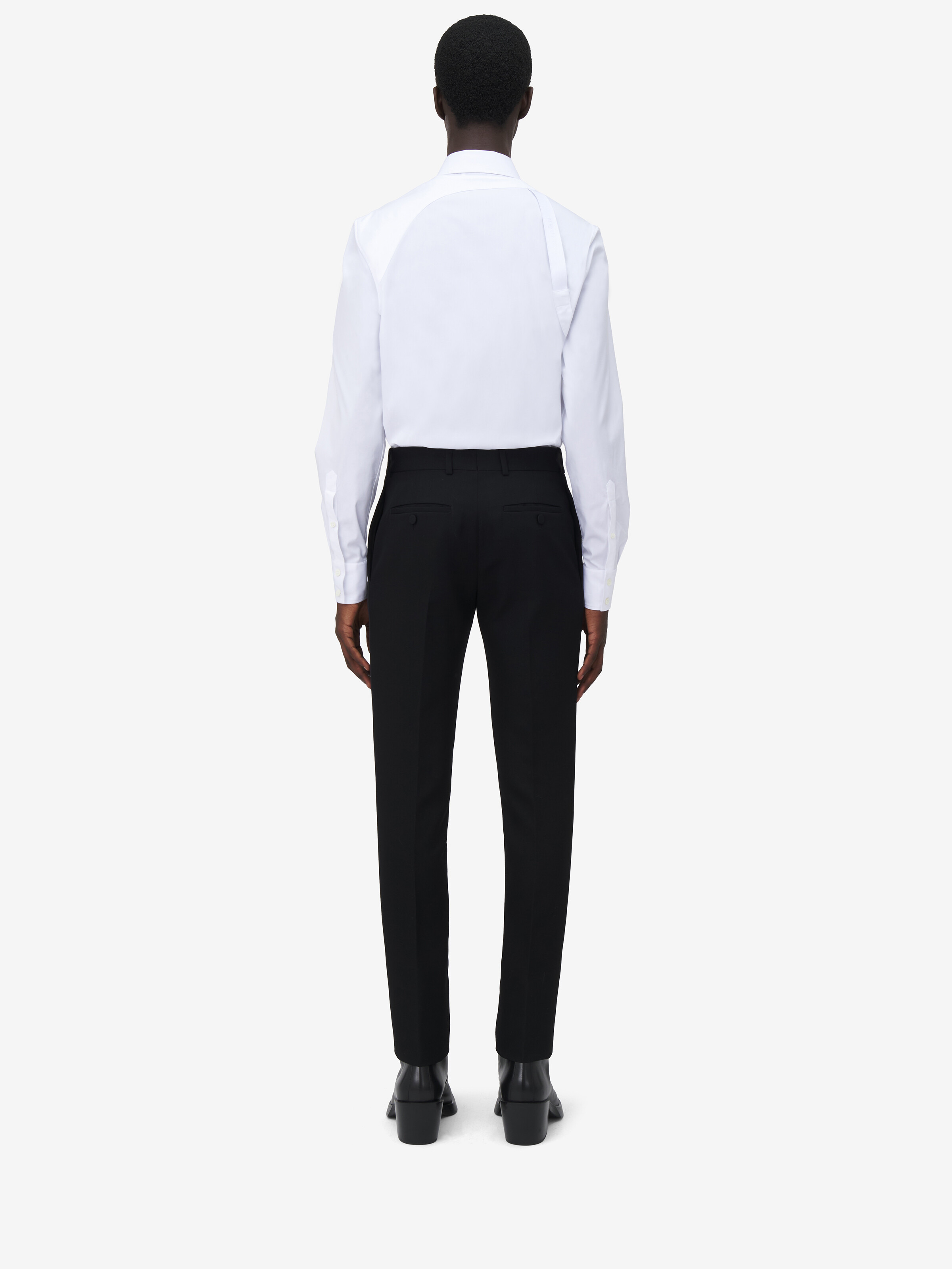 Low-Waisted Tuxedo Cigarette Trousers - 4