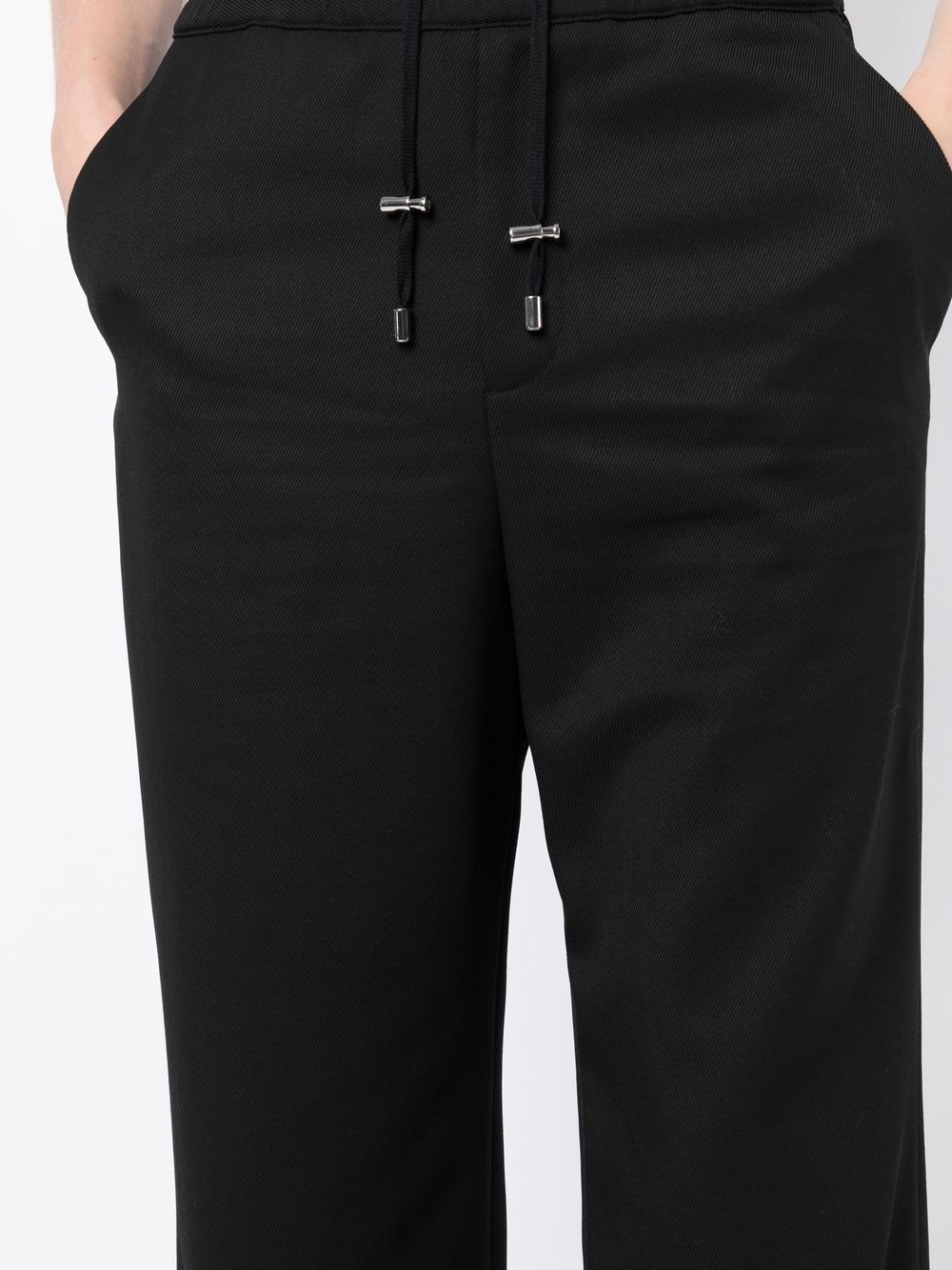 drawstring flared trousers - 5