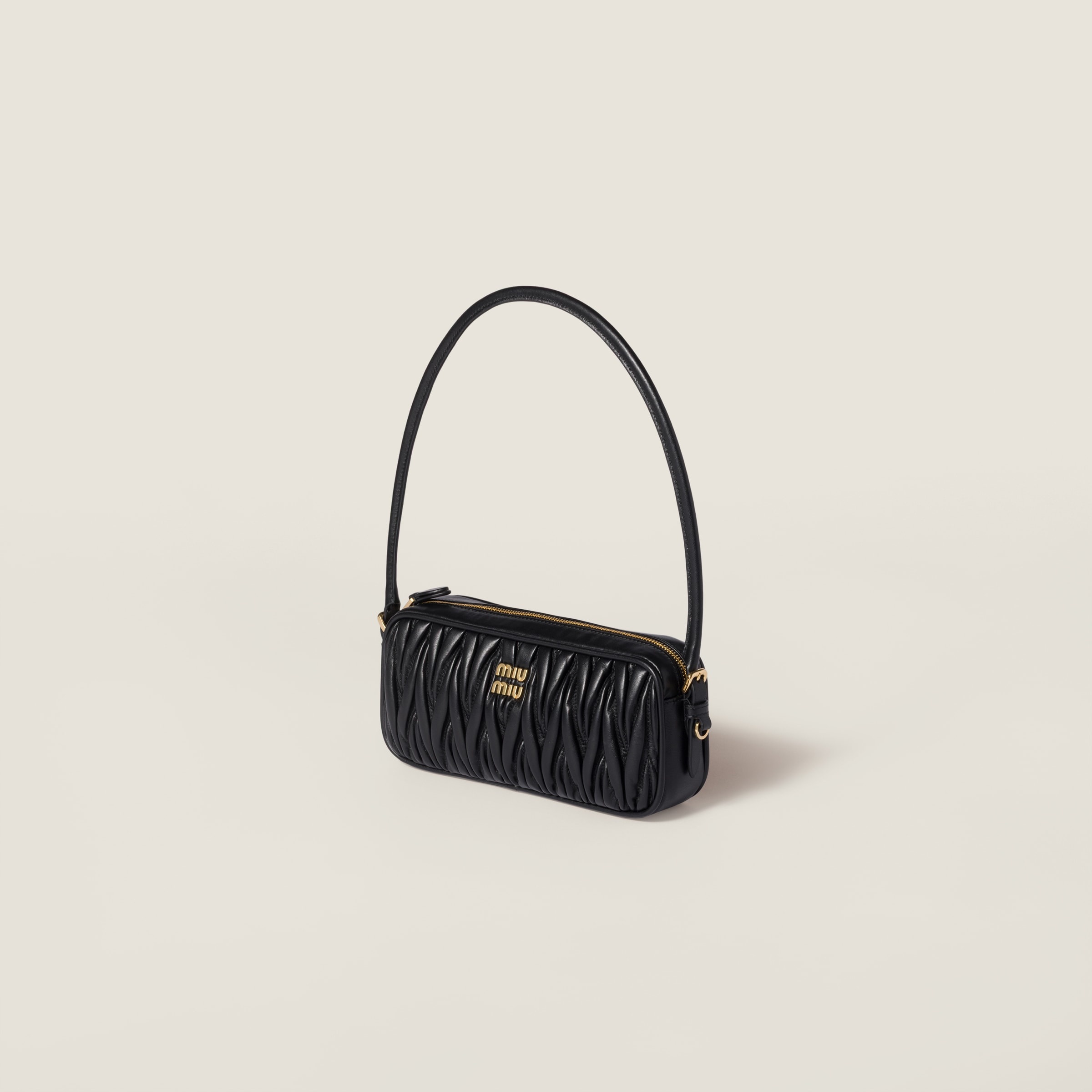 Matelassé nappa leather pouch - 2