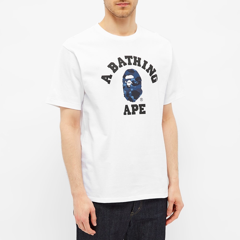 A Bathing Ape Colour Camo College Tee - 4