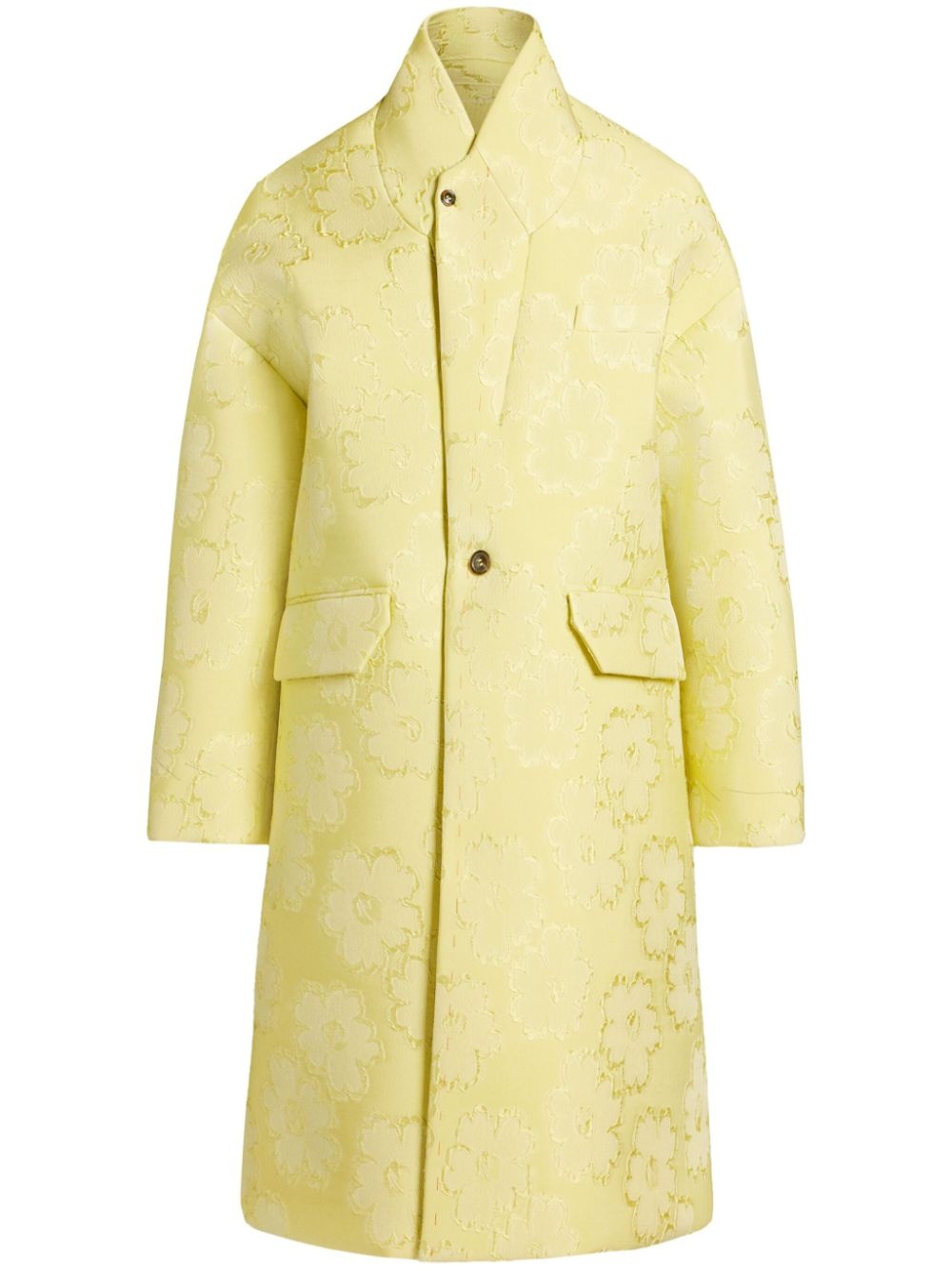 Maison Margiela floral cloqué oversized coat | farfetch