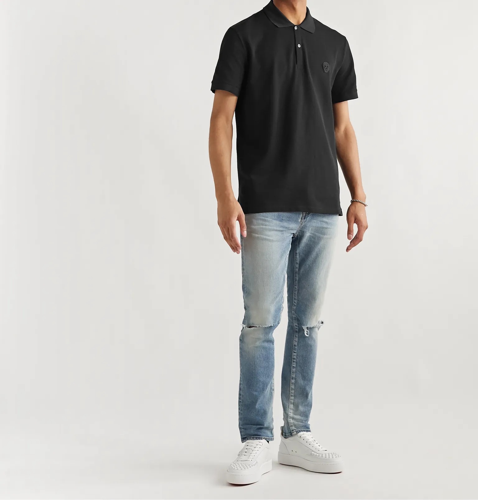 Appliquéd Cotton-Piqué Polo Shirt - 12