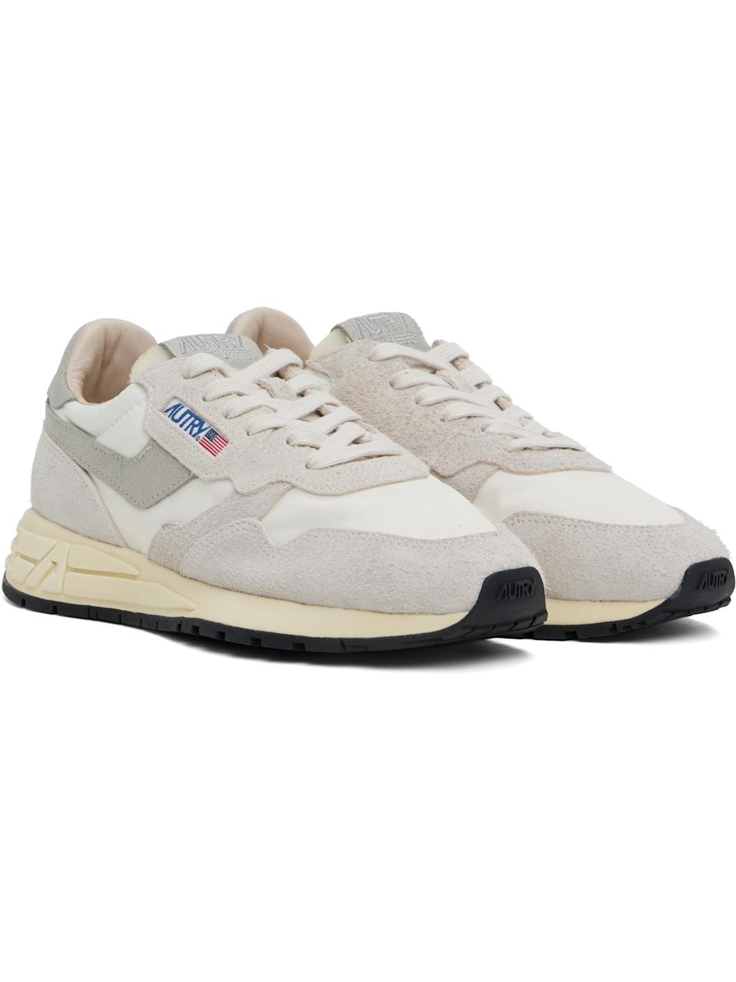 Gray & White Reelwind Low Sneakers - 4
