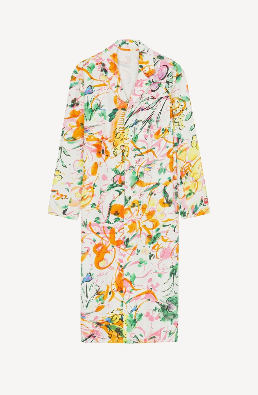 Long 'Akae Flower' overshirt - 1